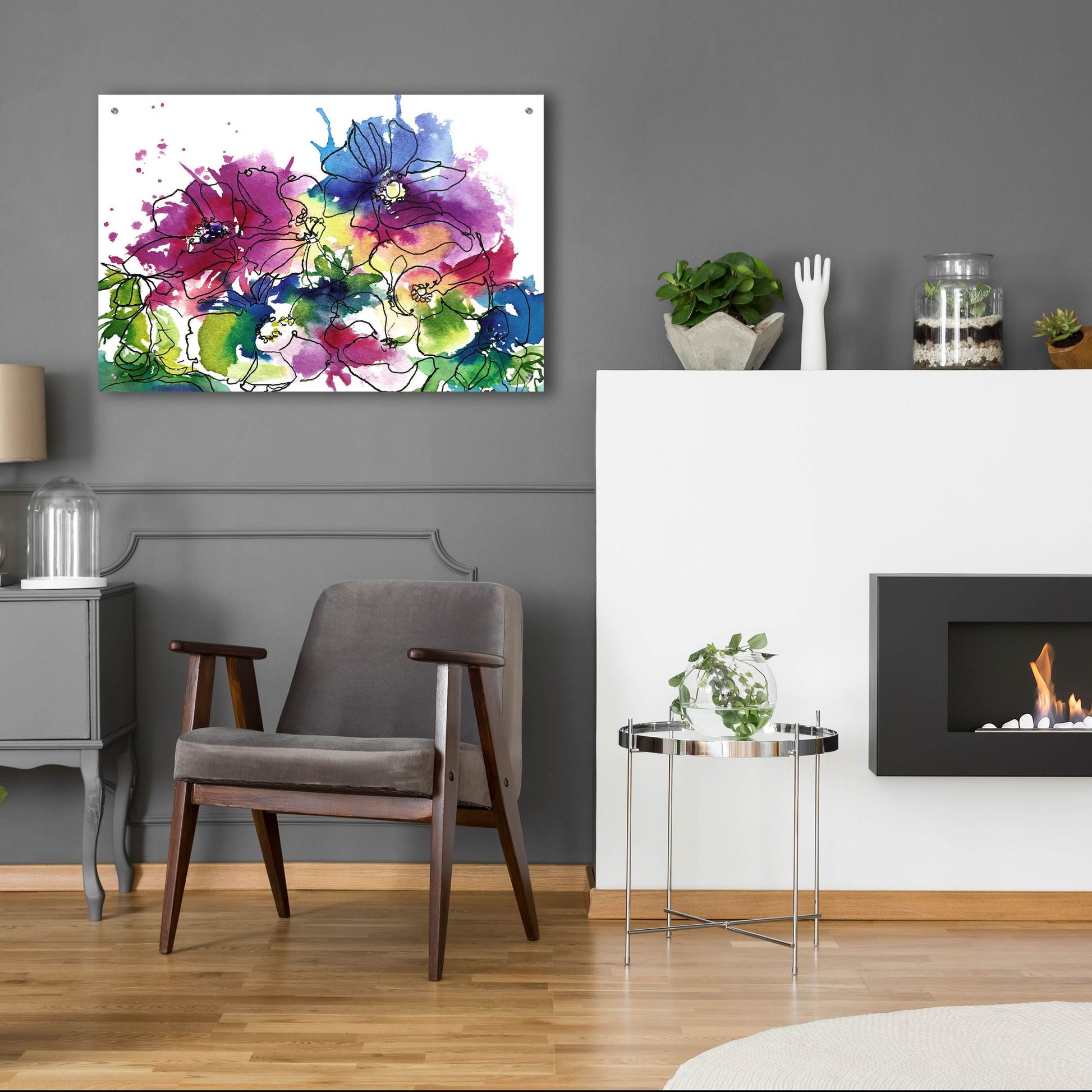 Epic Art ' Anemones' by Schuyler Rideout, Acrylic Glass Wall Art,36x24