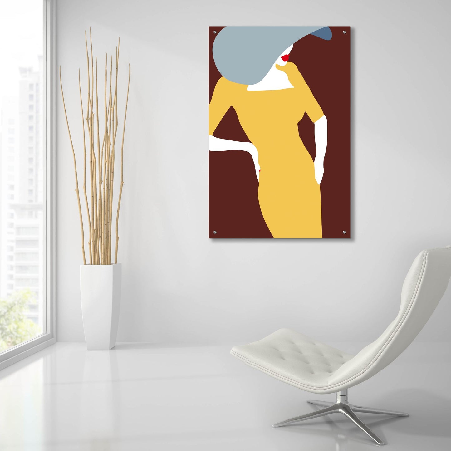 Epic Art ' Lady 17' by Sean Salvadori, Acrylic Glass Wall Art,24x36