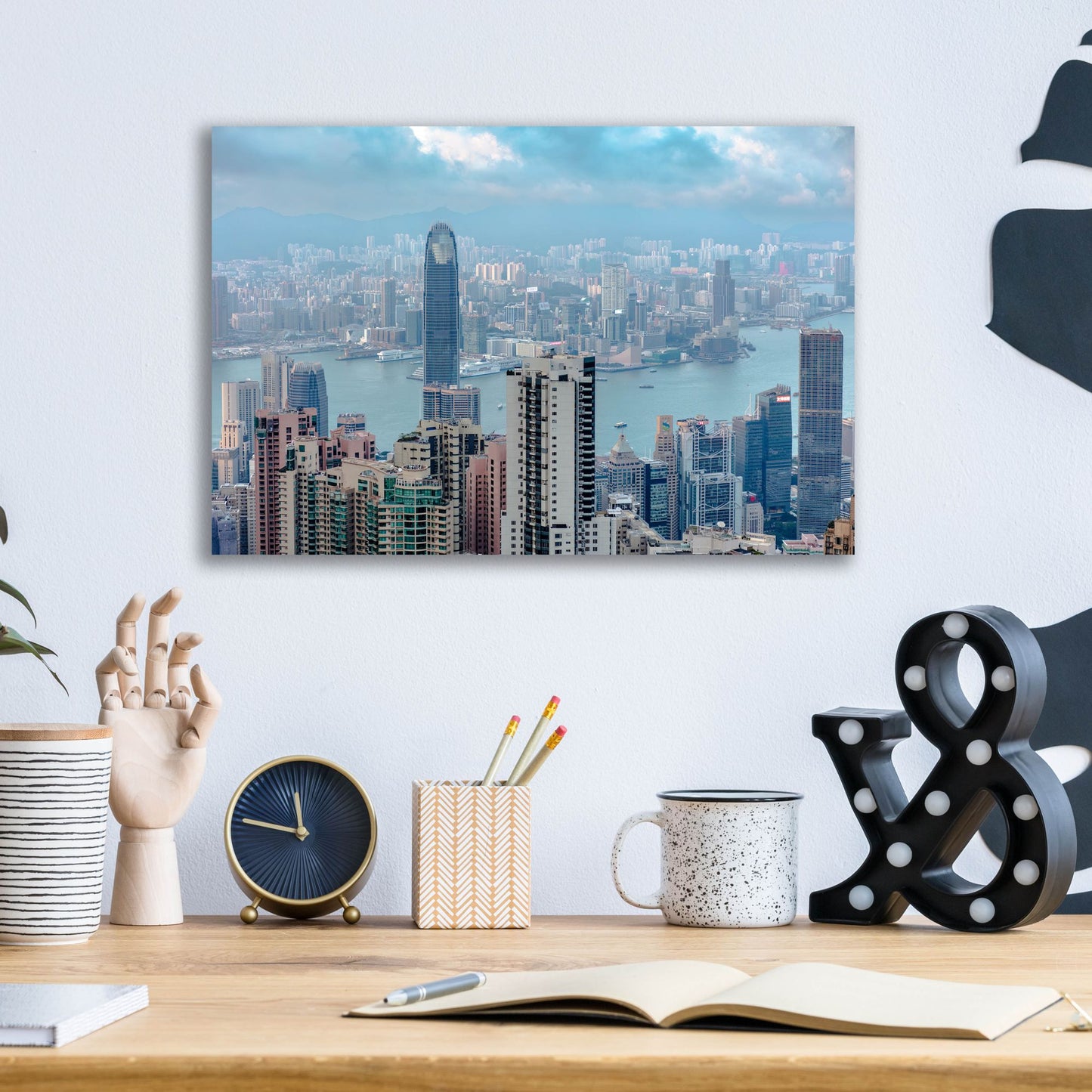 Epic Art 'Honk Kong View' by Epic Portfolio, Acrylic Glass Wall Art,16x12