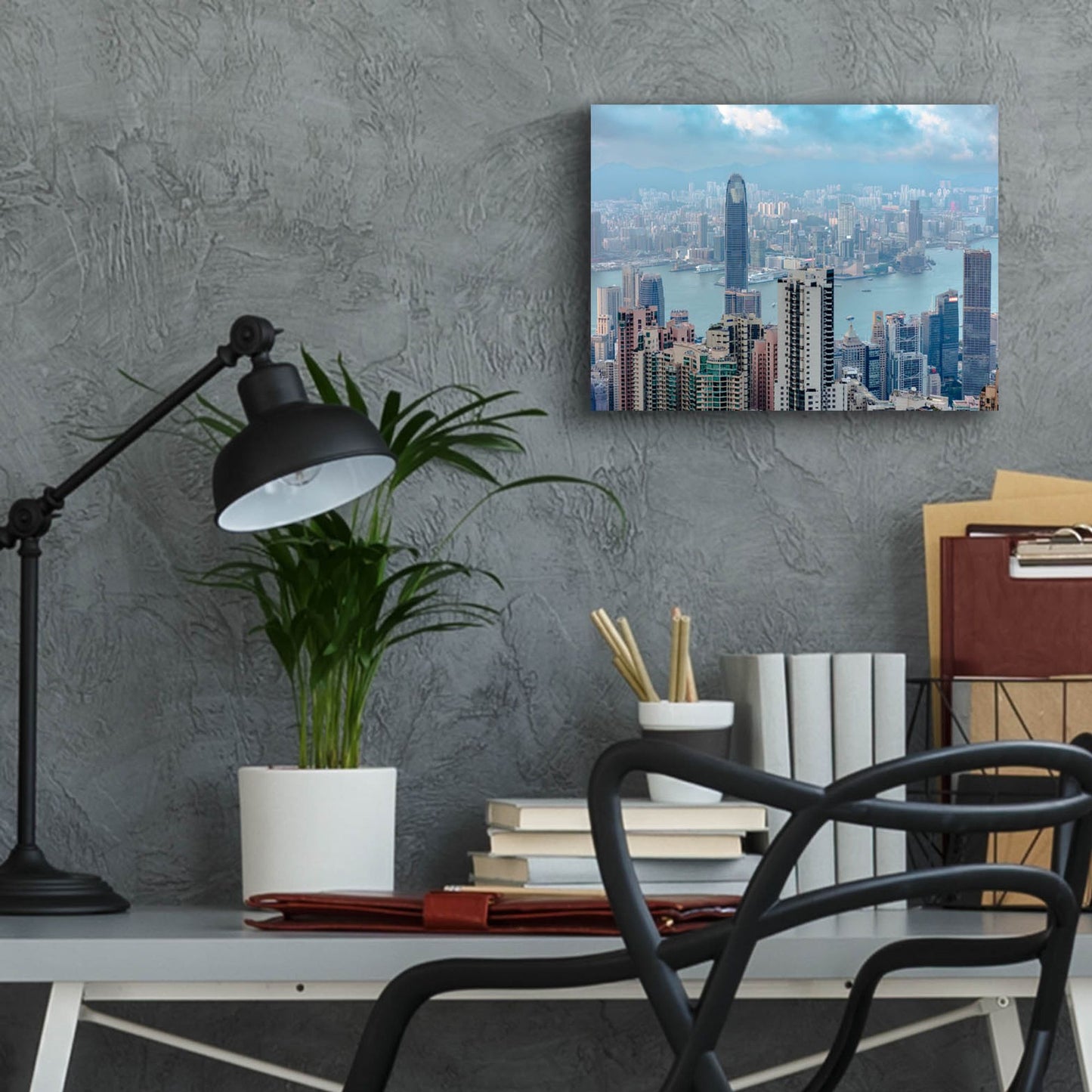 Epic Art 'Honk Kong View' by Epic Portfolio, Acrylic Glass Wall Art,16x12