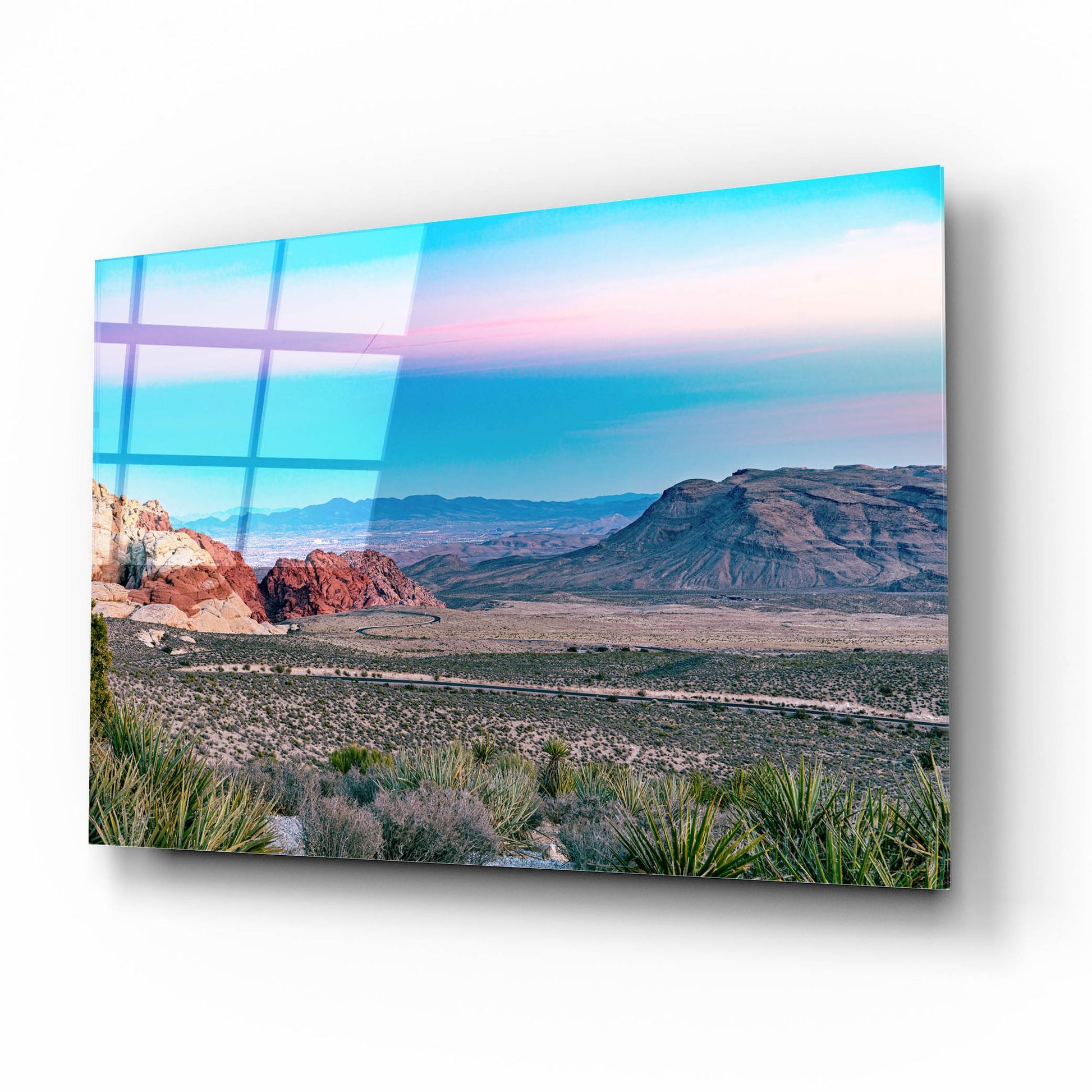 Epic Art 'Nevada - Red Rocks Sunset' by Epic Portfolio, Acrylic Glass Wall Art,16x12