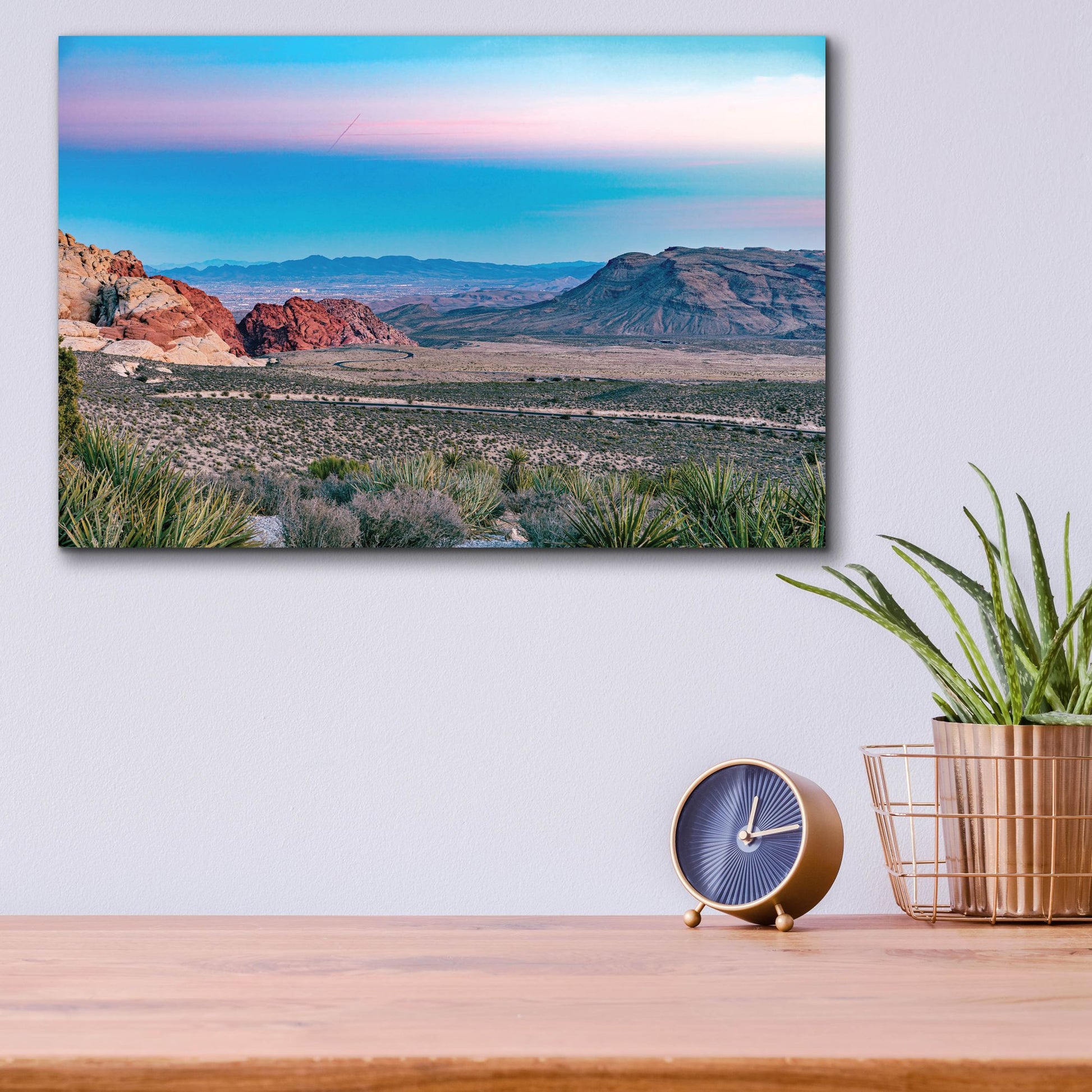 Epic Art 'Nevada - Red Rocks Sunset' by Epic Portfolio, Acrylic Glass Wall Art,16x12