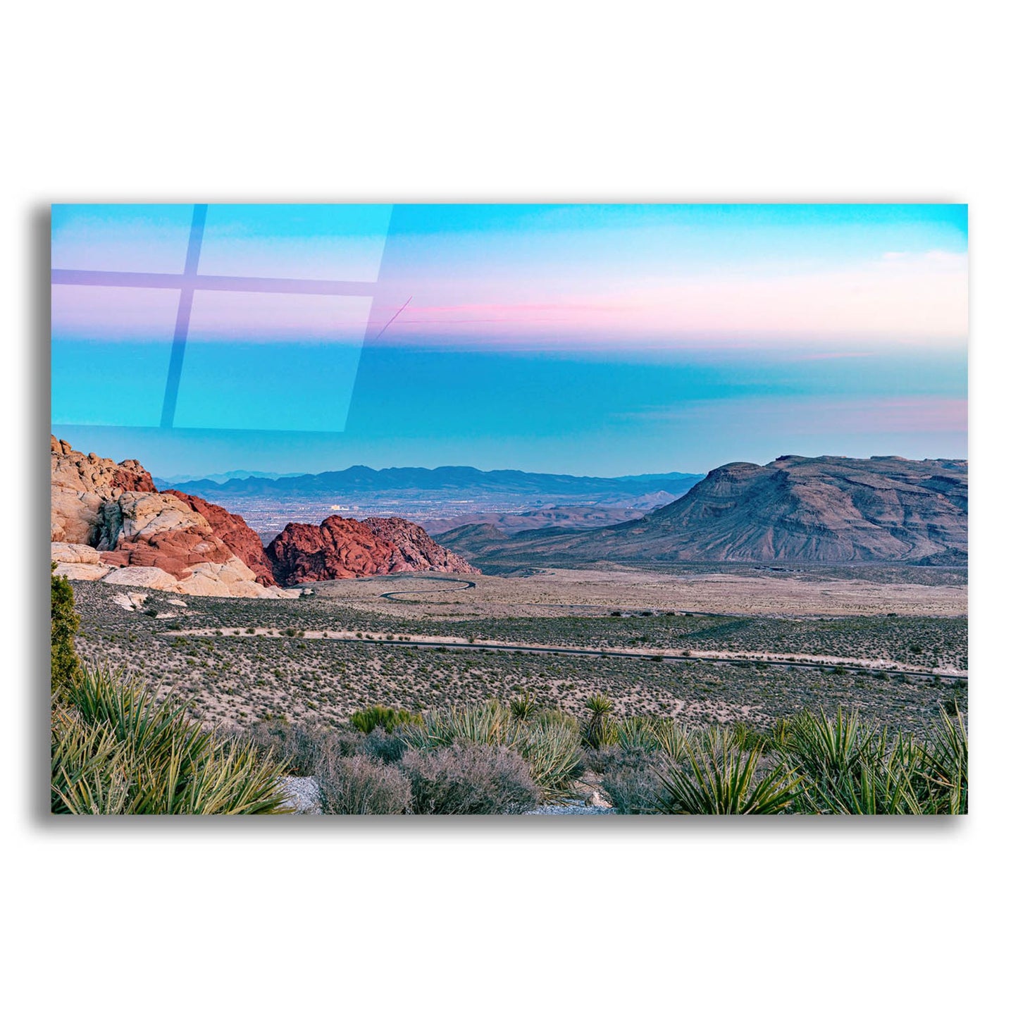 Epic Art 'Nevada - Red Rocks Sunset' by Epic Portfolio, Acrylic Glass Wall Art,16x12