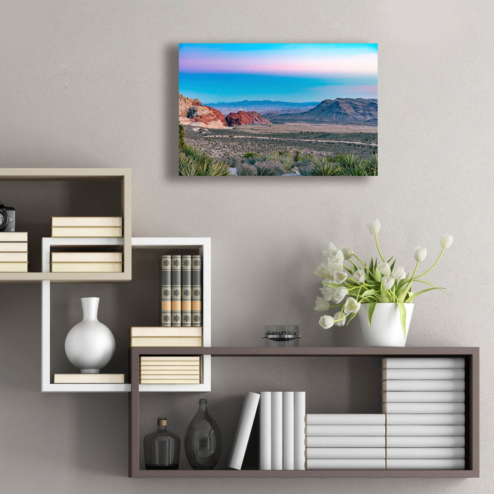 Epic Art 'Nevada - Red Rocks Sunset' by Epic Portfolio, Acrylic Glass Wall Art,24x16