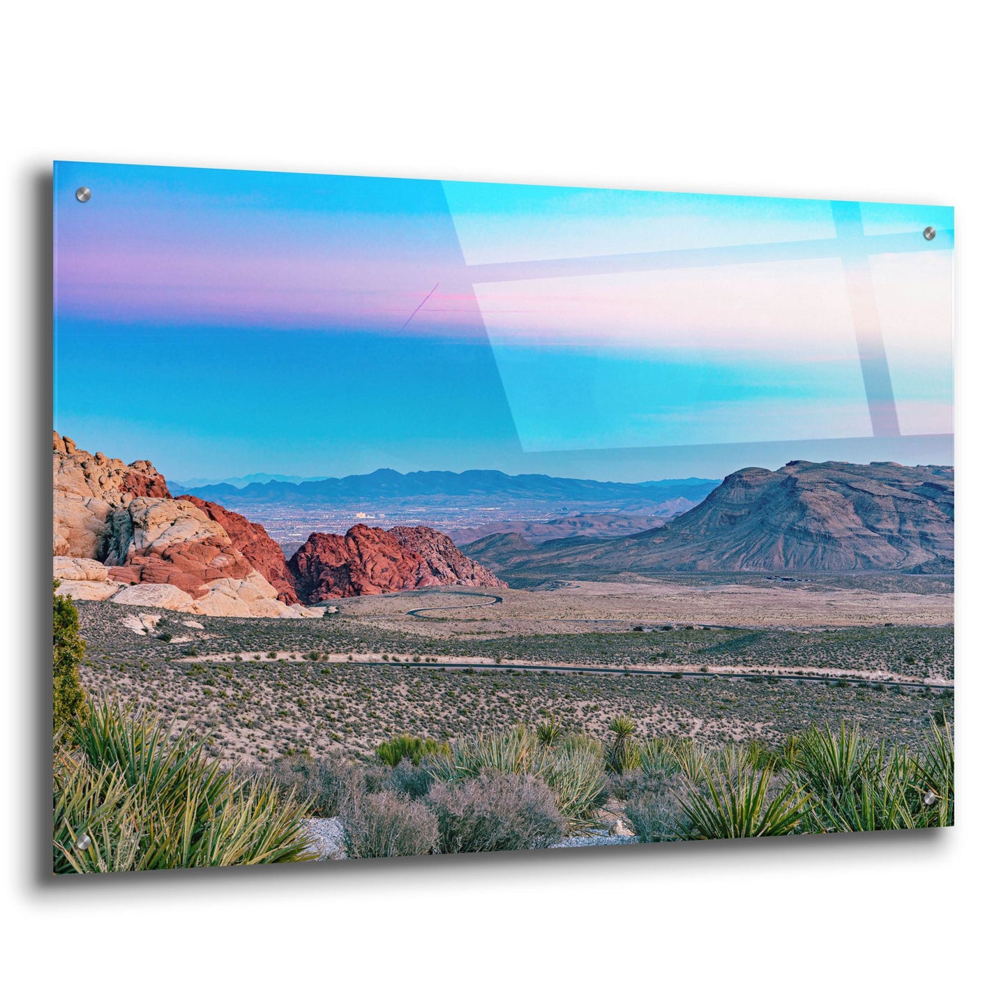 Epic Art 'Nevada - Red Rocks Sunset' by Epic Portfolio, Acrylic Glass Wall Art,36x24