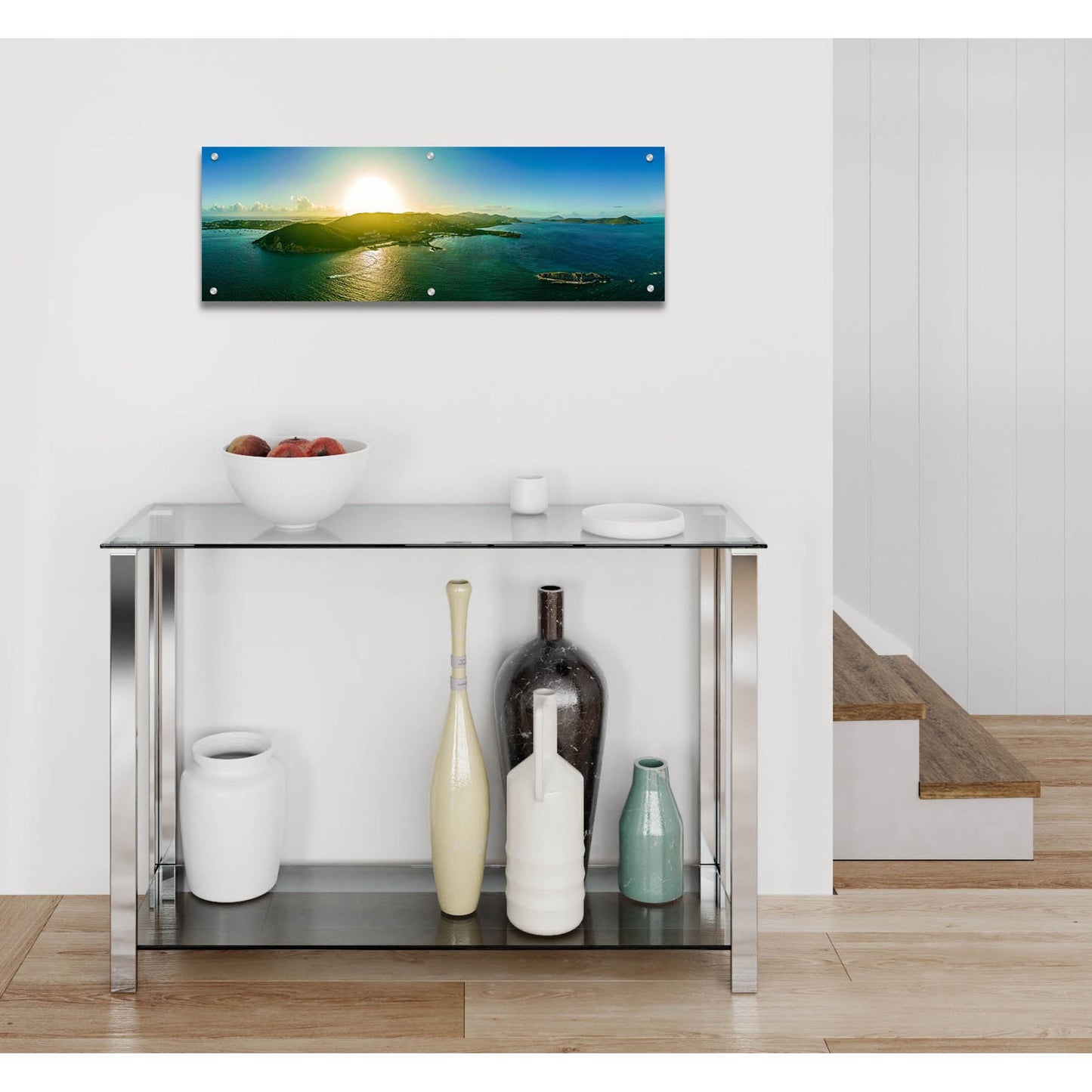 Epic Art 'St Thomas USVI Sunset' by Epic Portfolio, Acrylic Glass Wall Art,36x12