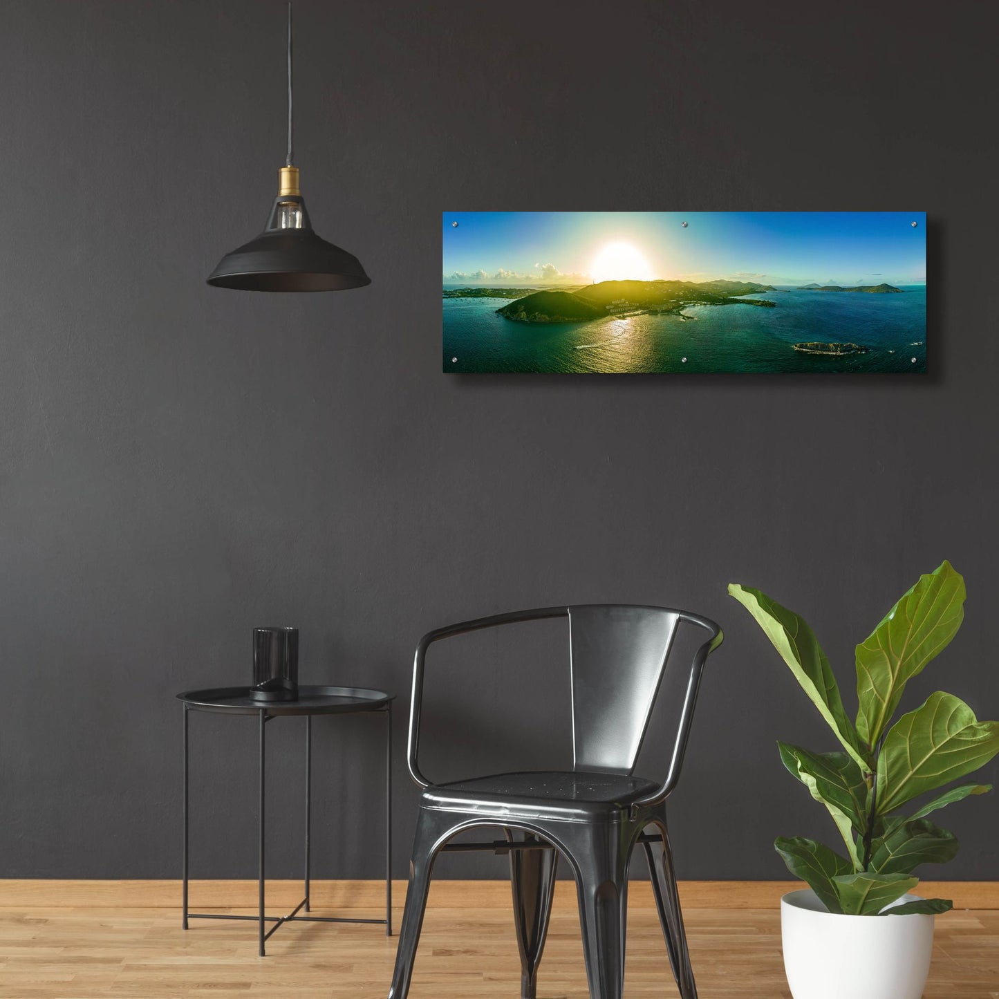 Epic Art 'St Thomas USVI Sunset' by Epic Portfolio, Acrylic Glass Wall Art,48x16