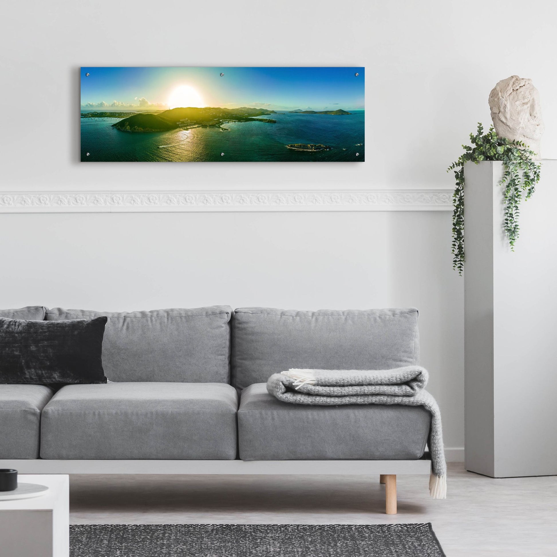 Epic Art 'St Thomas USVI Sunset' by Epic Portfolio, Acrylic Glass Wall Art,48x16