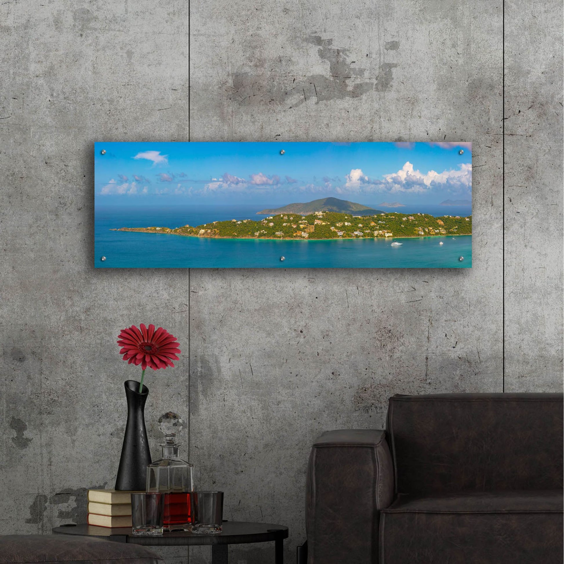 Epic Art 'Magens Bay St Thomas USVI' by Epic Portfolio, Acrylic Glass Wall Art,48x16