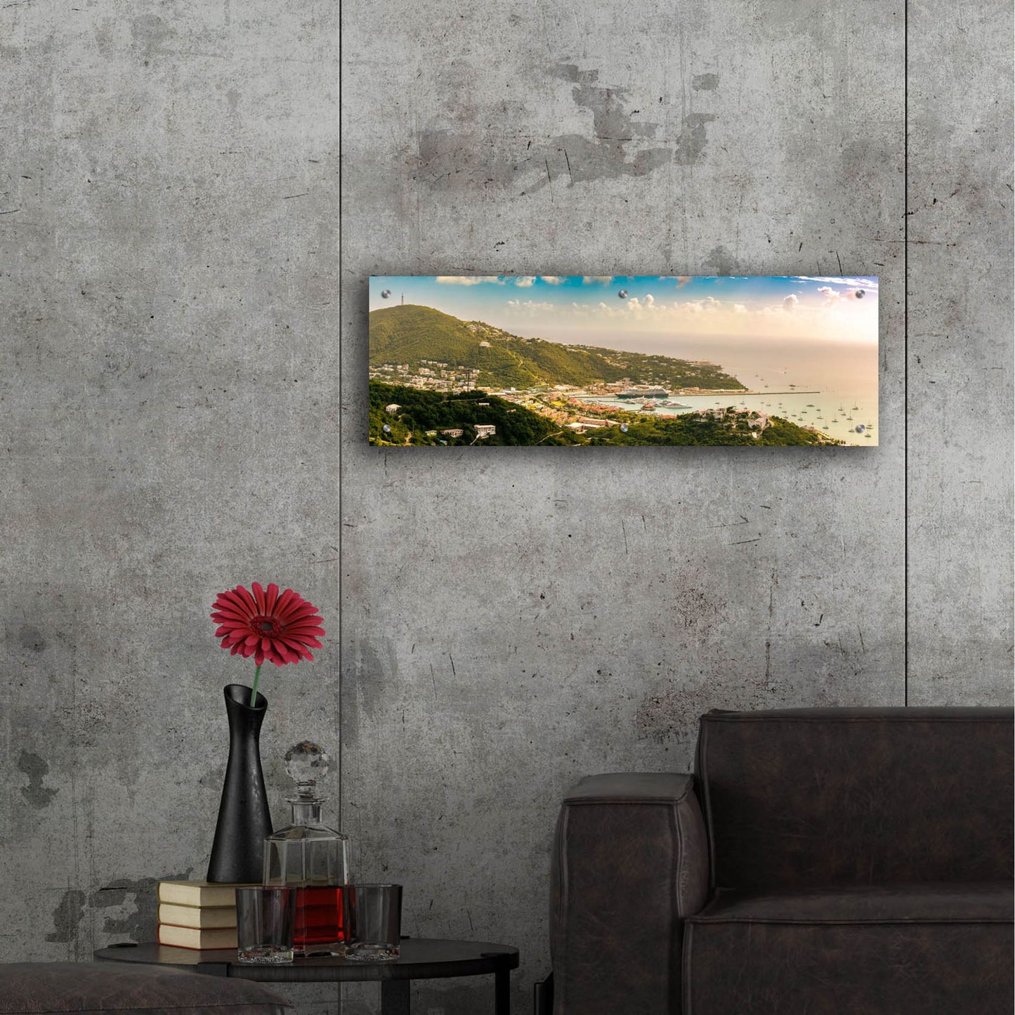 Epic Art 'Saint Thomas US Virgin Islands' by Epic Portfolio, Acrylic Glass Wall Art,36x12