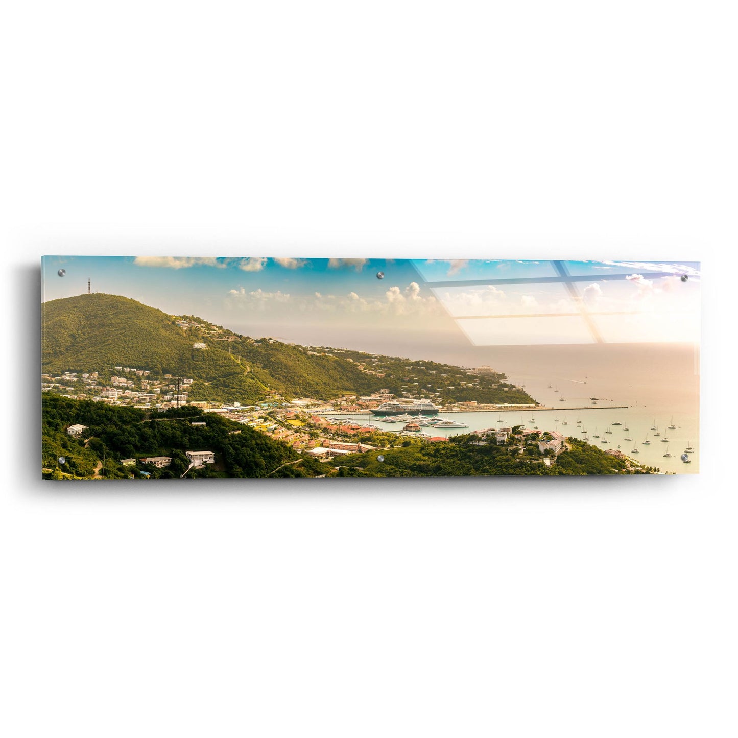 Epic Art 'Saint Thomas US Virgin Islands' by Epic Portfolio, Acrylic Glass Wall Art,48x16