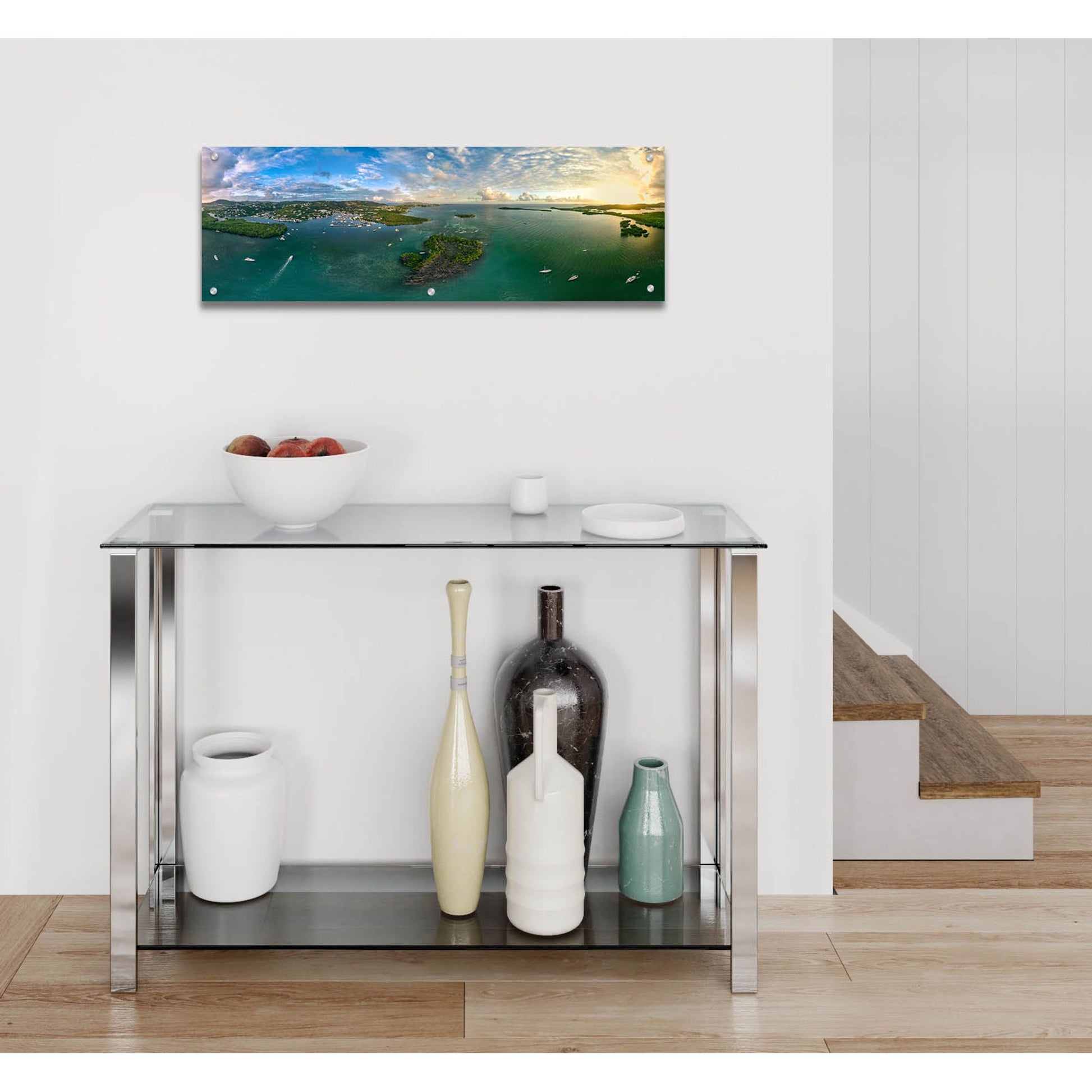 Epic Art 'St Thomas USVI Sunset Panorama' by Epic Portfolio, Acrylic Glass Wall Art,36x12