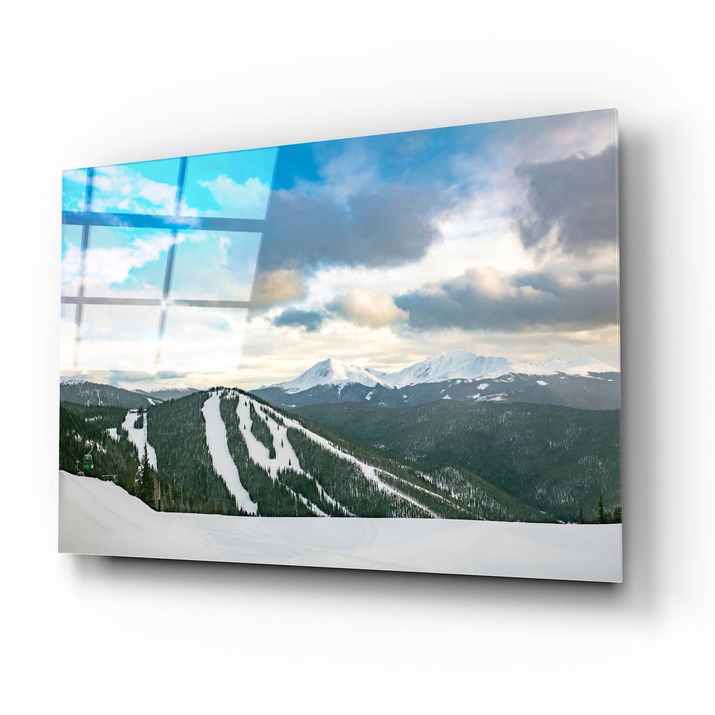 Epic Art 'Keystone, Colorado, View from The Top of Dercum Mountain' by Epic Portfolio, Acrylic Glass Wall Art,16x12