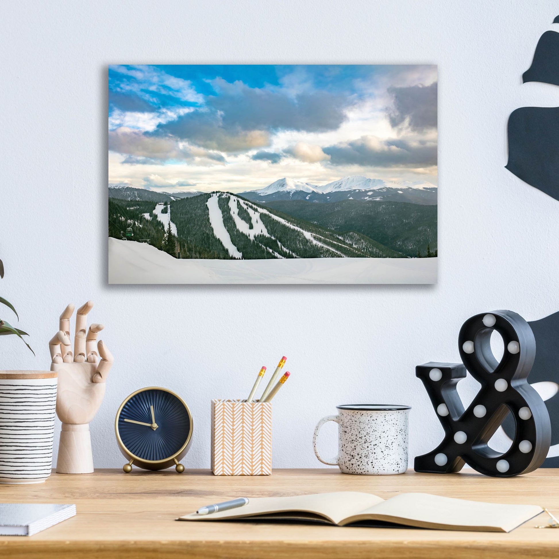 Epic Art 'Keystone, Colorado, View from The Top of Dercum Mountain' by Epic Portfolio, Acrylic Glass Wall Art,16x12