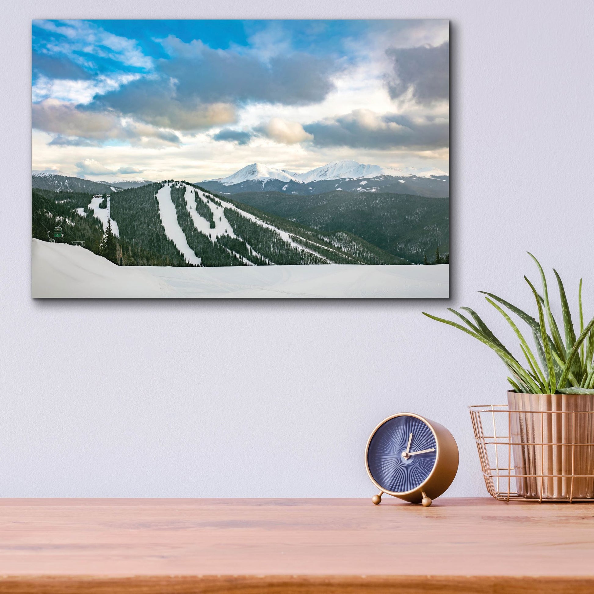 Epic Art 'Keystone, Colorado, View from The Top of Dercum Mountain' by Epic Portfolio, Acrylic Glass Wall Art,16x12