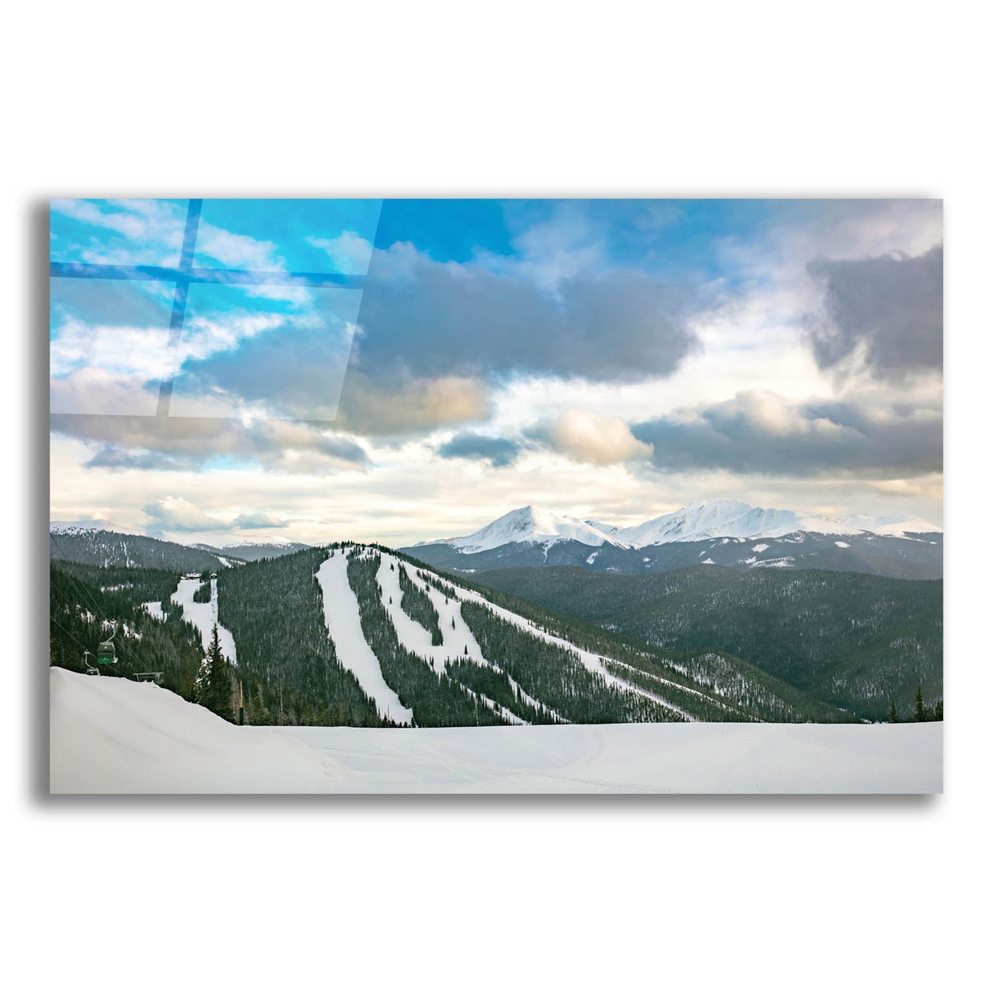 Epic Art 'Keystone, Colorado, View from The Top of Dercum Mountain' by Epic Portfolio, Acrylic Glass Wall Art,16x12