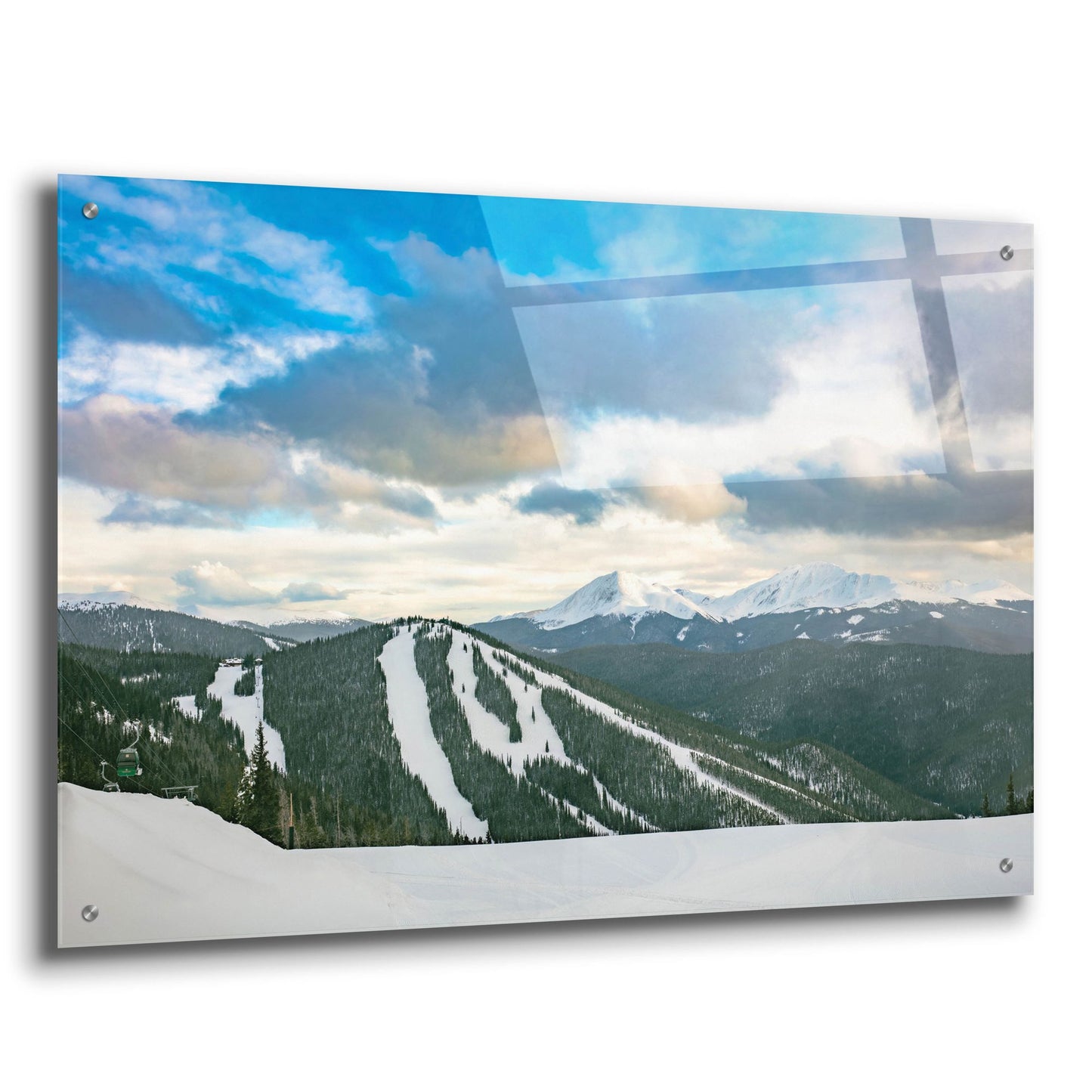 Epic Art 'Keystone, Colorado, View from The Top of Dercum Mountain' by Epic Portfolio, Acrylic Glass Wall Art,36x24