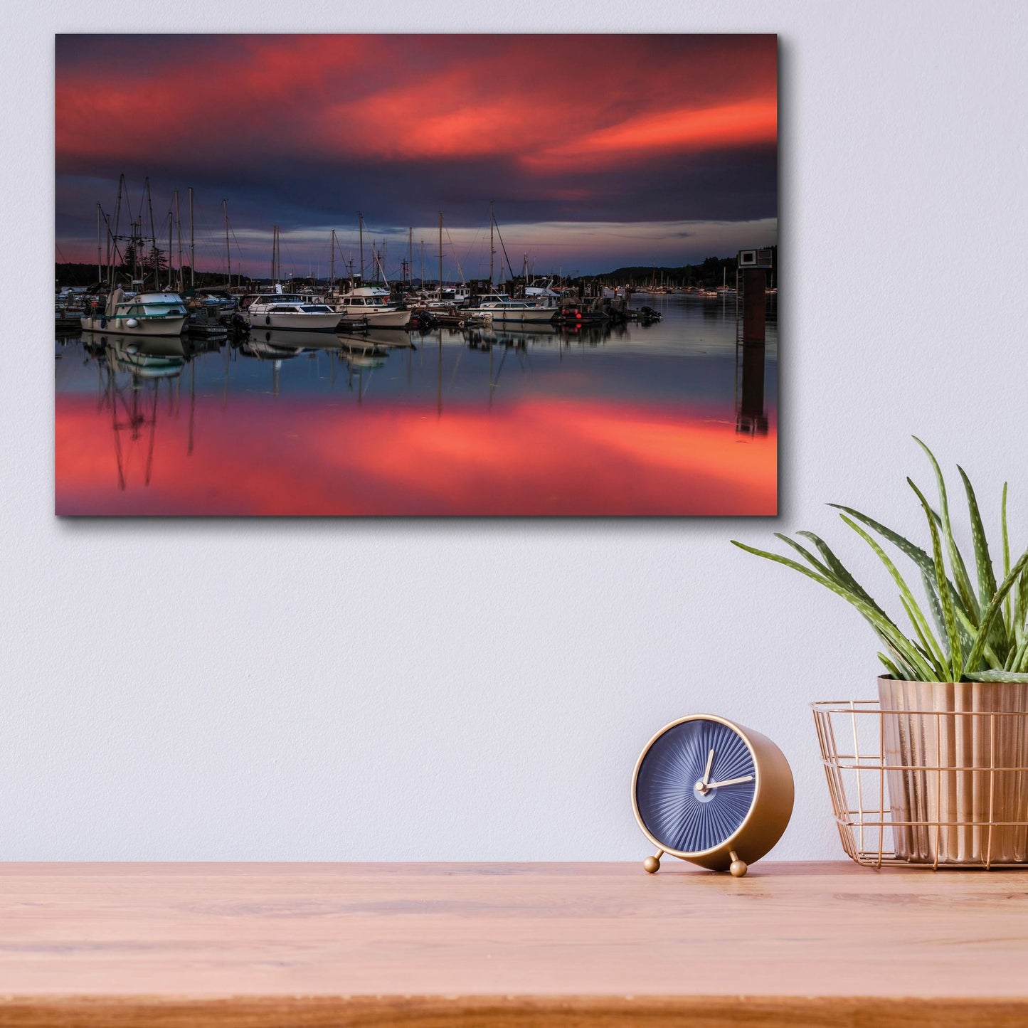 Epic Art ' Ganges Harbor Sunset' by Shawn/Corinne Severn, Acrylic Glass Wall Art,16x12