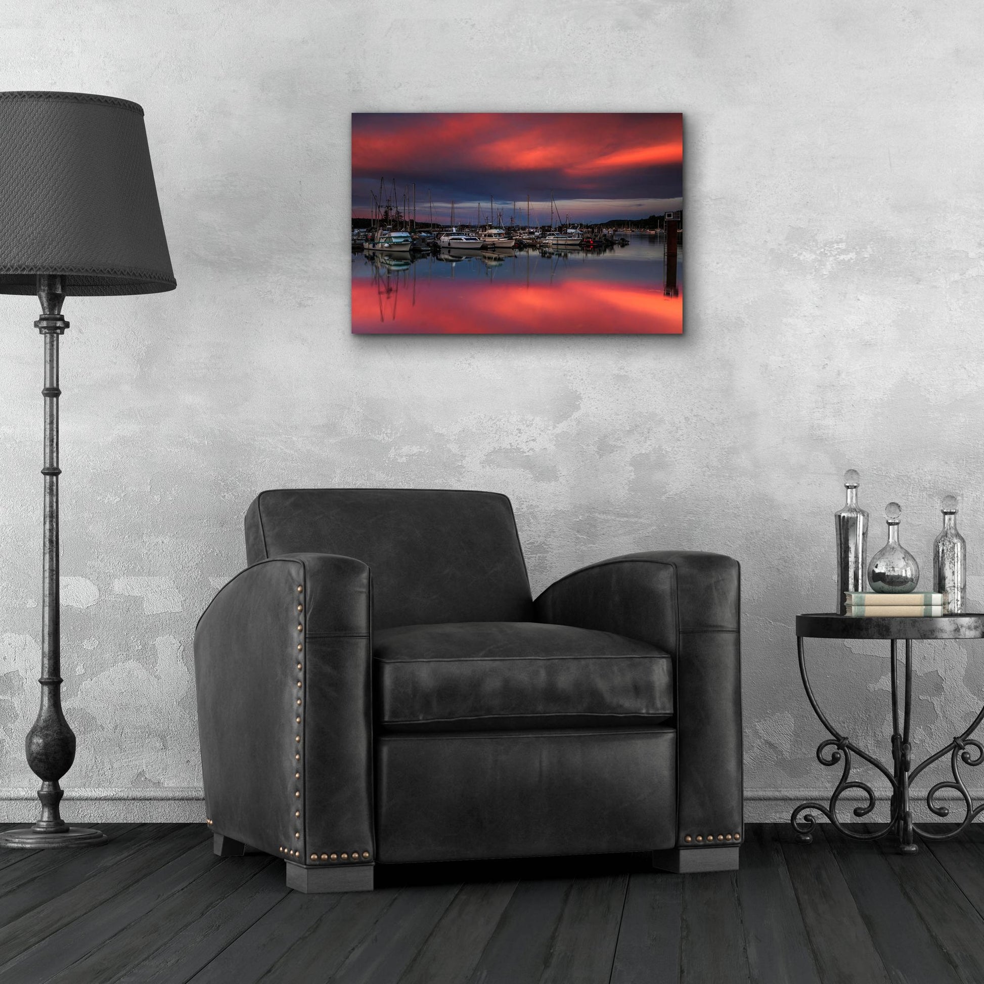 Epic Art ' Ganges Harbor Sunset' by Shawn/Corinne Severn, Acrylic Glass Wall Art,24x16