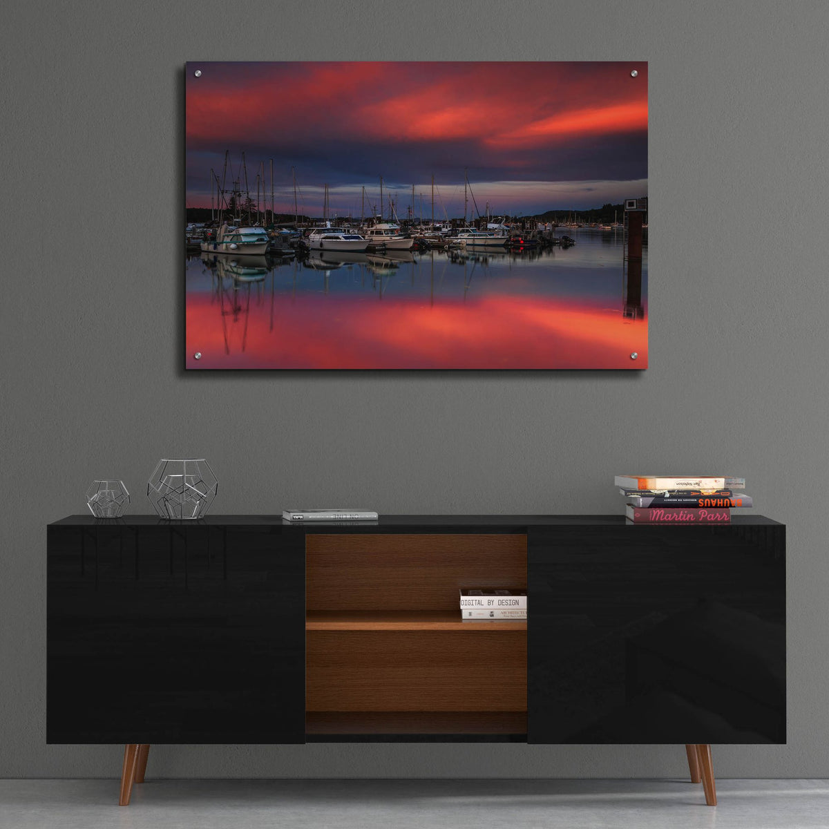 Epic Art ' Ganges Harbor Sunset' by Shawn/Corinne Severn, Acrylic Glass Wall Art,36x24