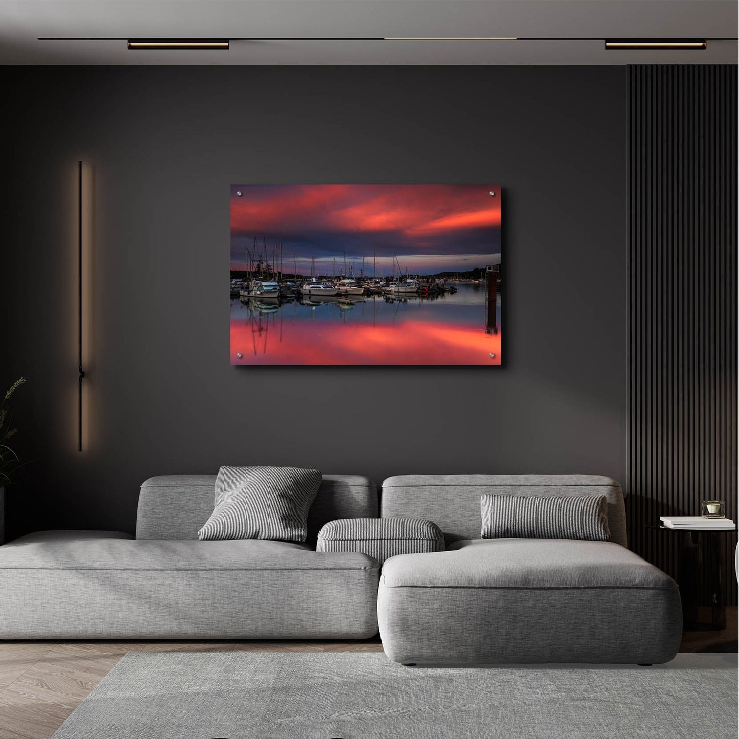 Epic Art ' Ganges Harbor Sunset' by Shawn/Corinne Severn, Acrylic Glass Wall Art,36x24