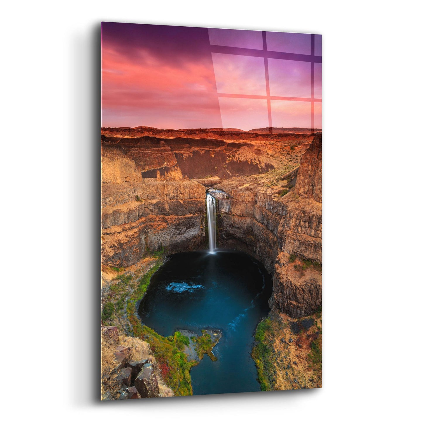 Epic Art ' Palouse Falls' by Shawn/Corinne Severn, Acrylic Glass Wall Art,12x16