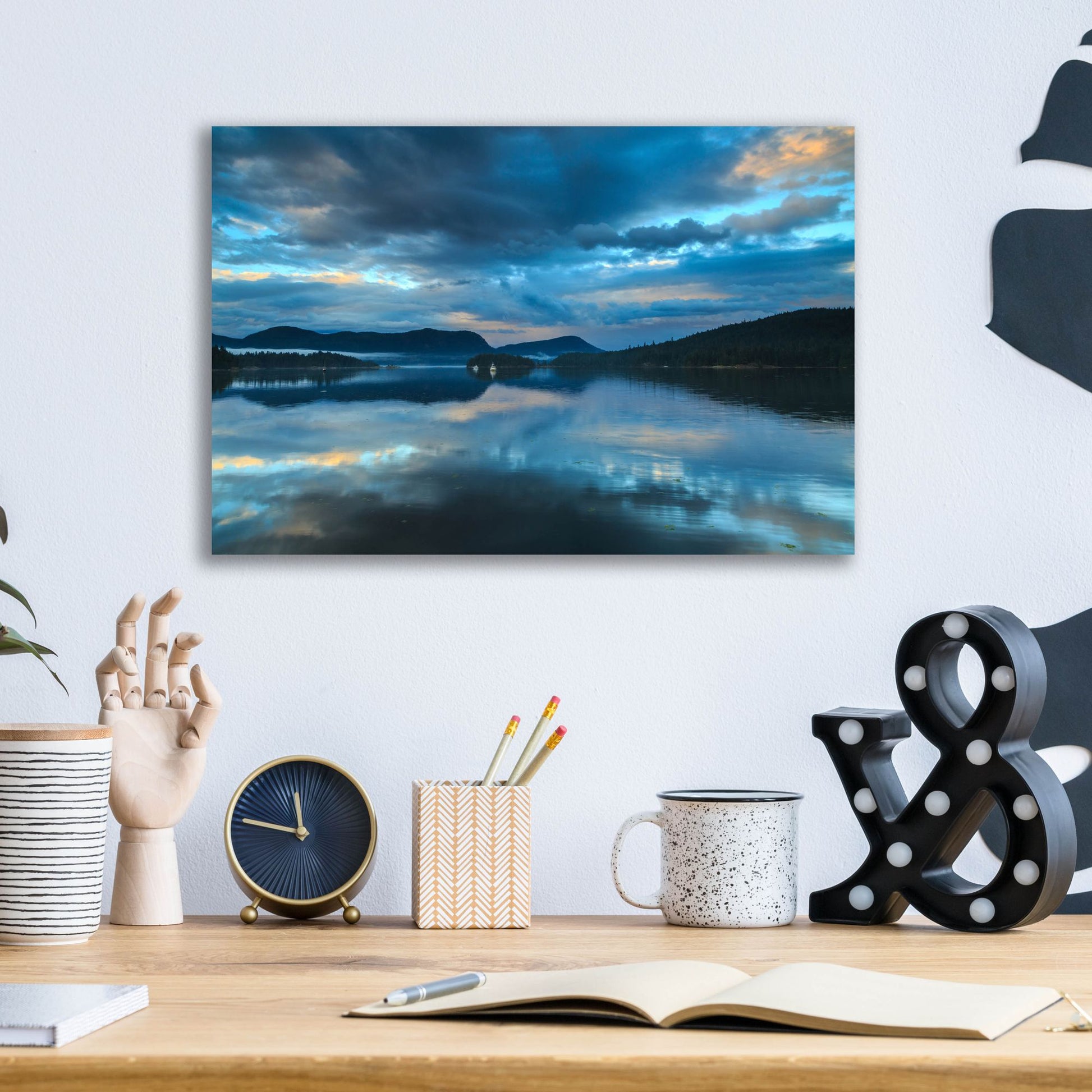 Epic Art ' Waiatt Bay Evening' by Shawn/Corinne Severn, Acrylic Glass Wall Art,16x12