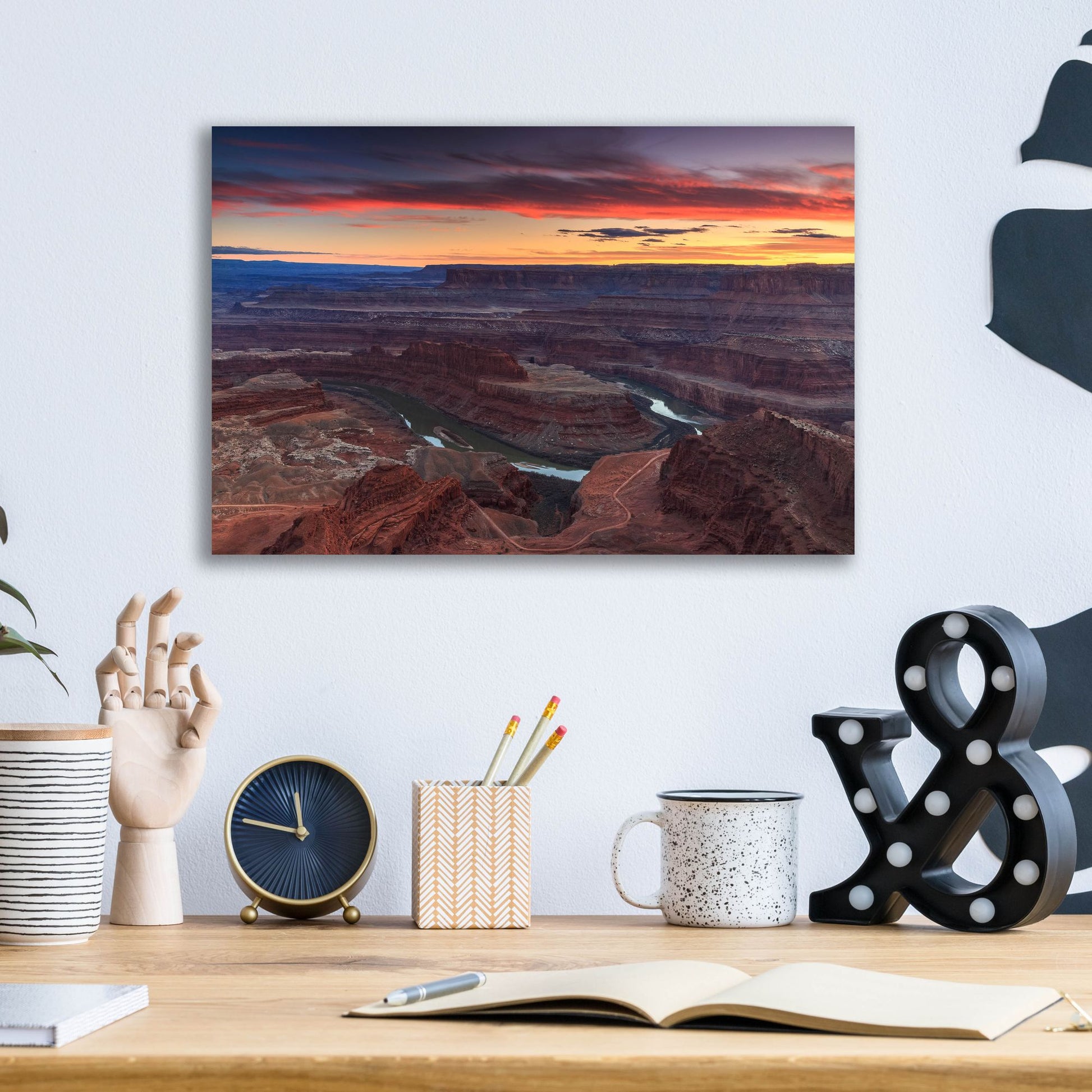 Epic Art ' Sunset at Dead Horse' by Shawn/Corinne Severn, Acrylic Glass Wall Art,16x12