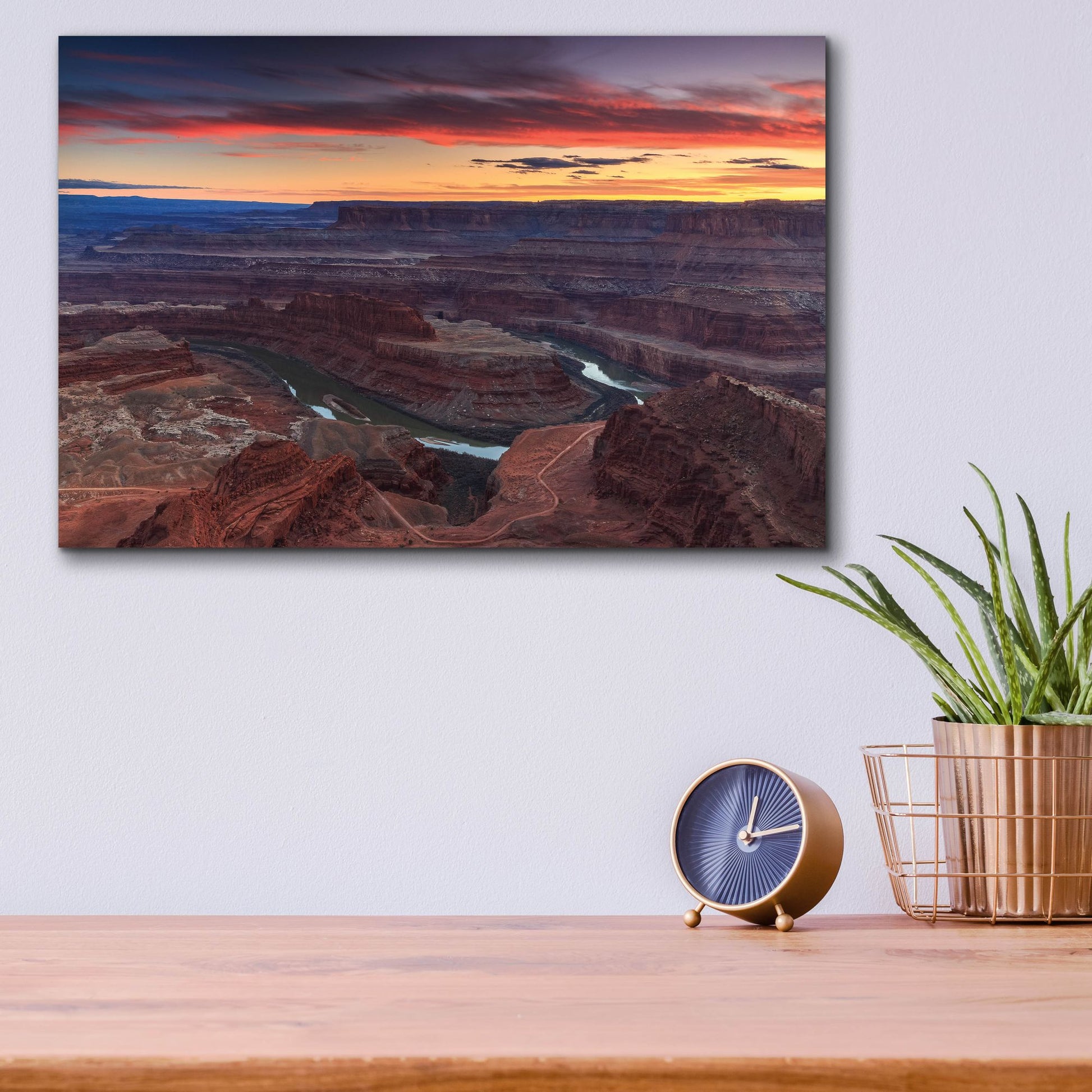 Epic Art ' Sunset at Dead Horse' by Shawn/Corinne Severn, Acrylic Glass Wall Art,16x12