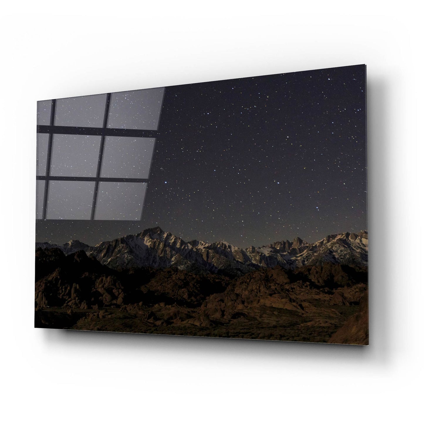 Epic Art ' Mount Whitney Moon & Stars' by Shawn/Corinne Severn, Acrylic Glass Wall Art,24x16