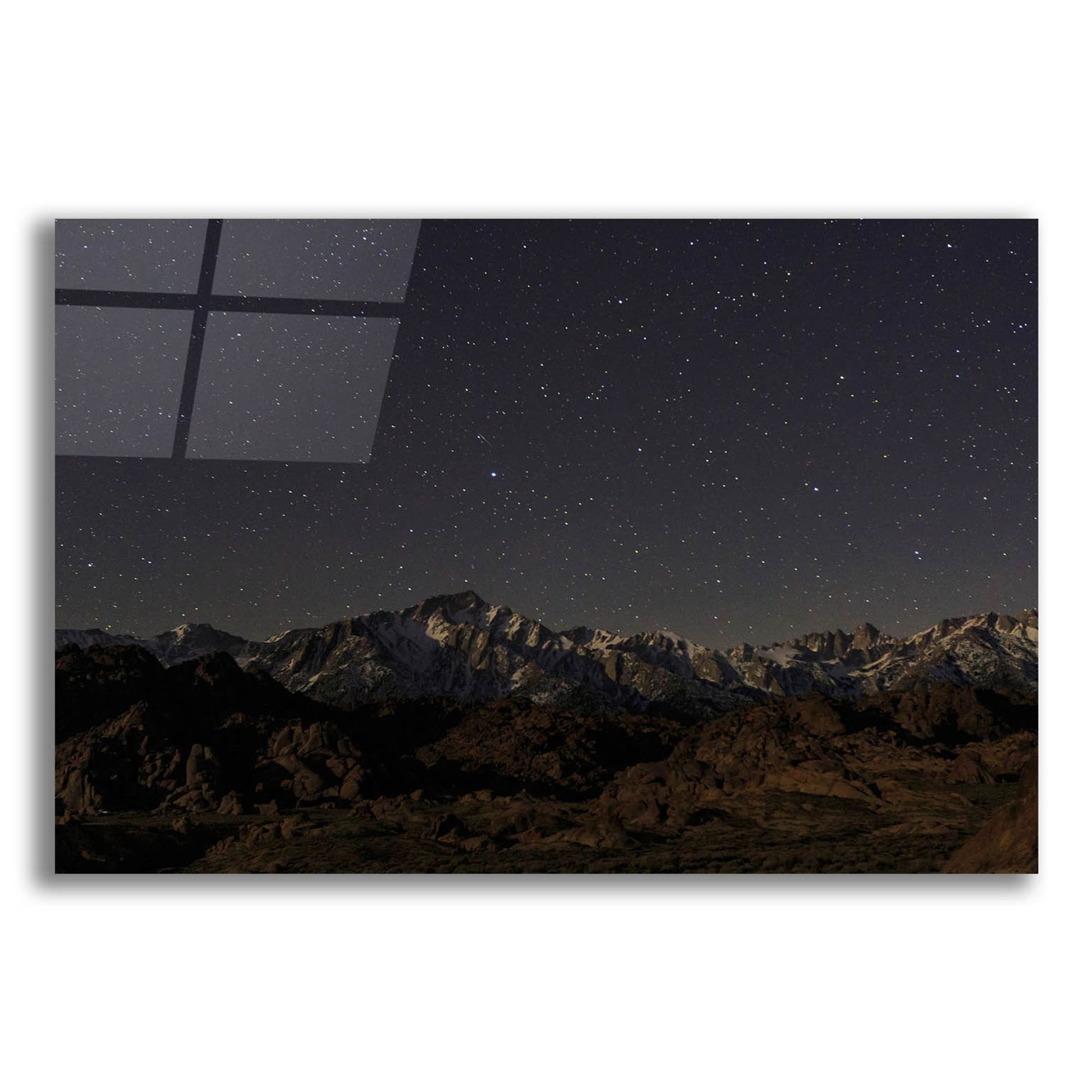 Epic Art ' Mount Whitney Moon & Stars' by Shawn/Corinne Severn, Acrylic Glass Wall Art,24x16