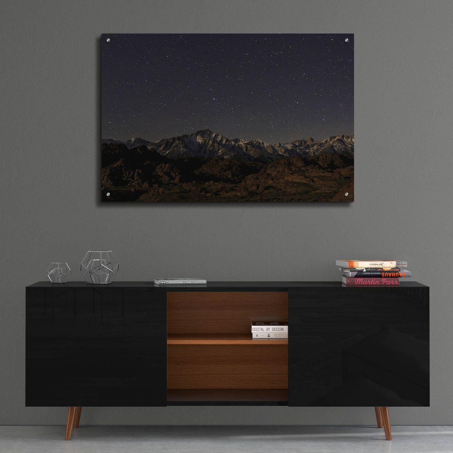 Epic Art ' Mount Whitney Moon & Stars' by Shawn/Corinne Severn, Acrylic Glass Wall Art,36x24