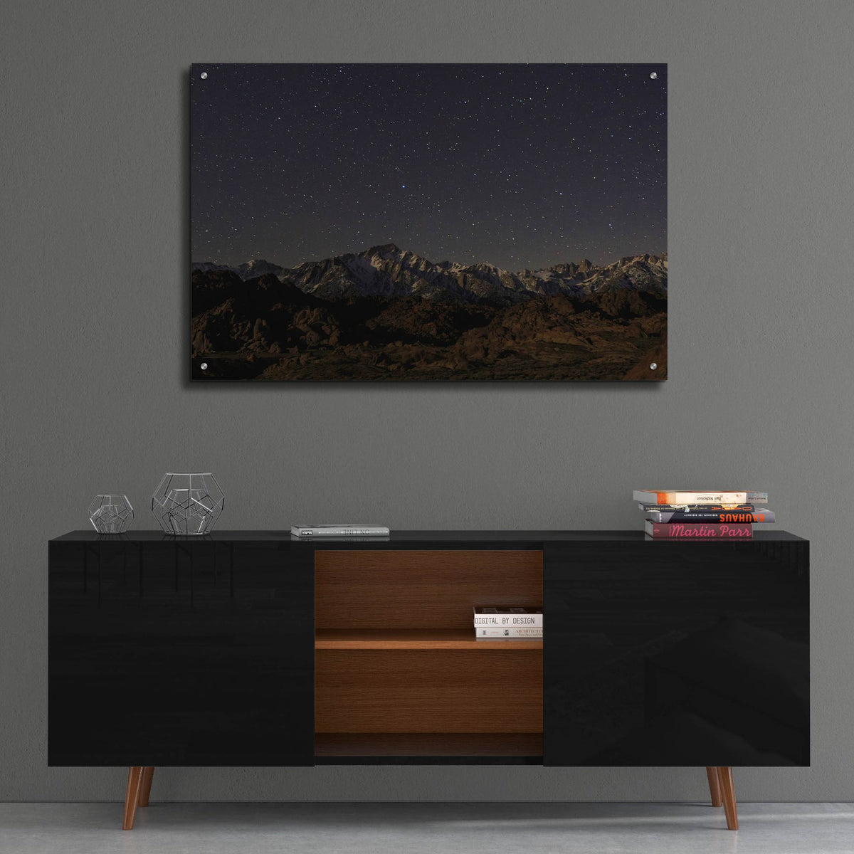 Epic Art ' Mount Whitney Moon & Stars' by Shawn/Corinne Severn, Acrylic Glass Wall Art,36x24