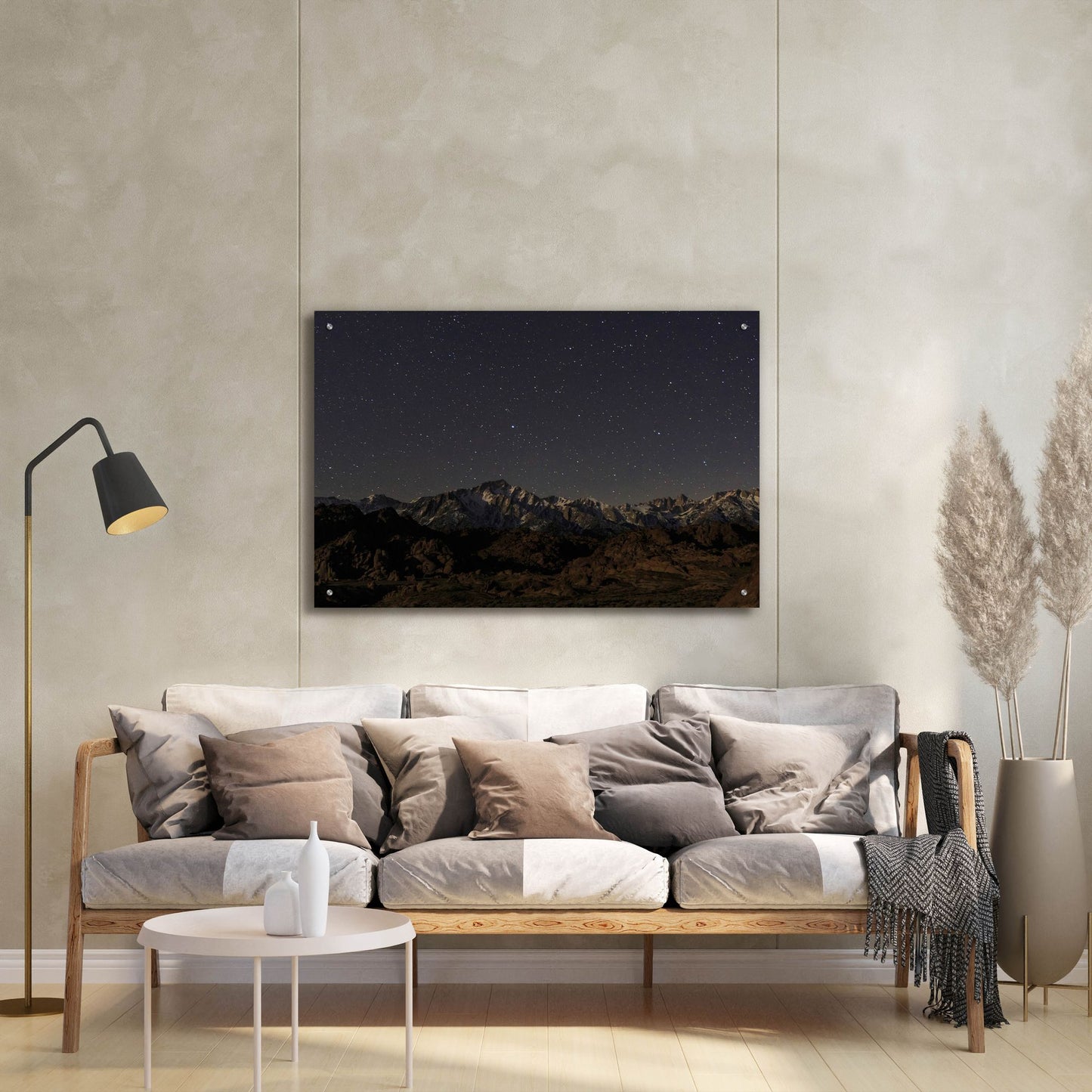 Epic Art ' Mount Whitney Moon & Stars' by Shawn/Corinne Severn, Acrylic Glass Wall Art,36x24