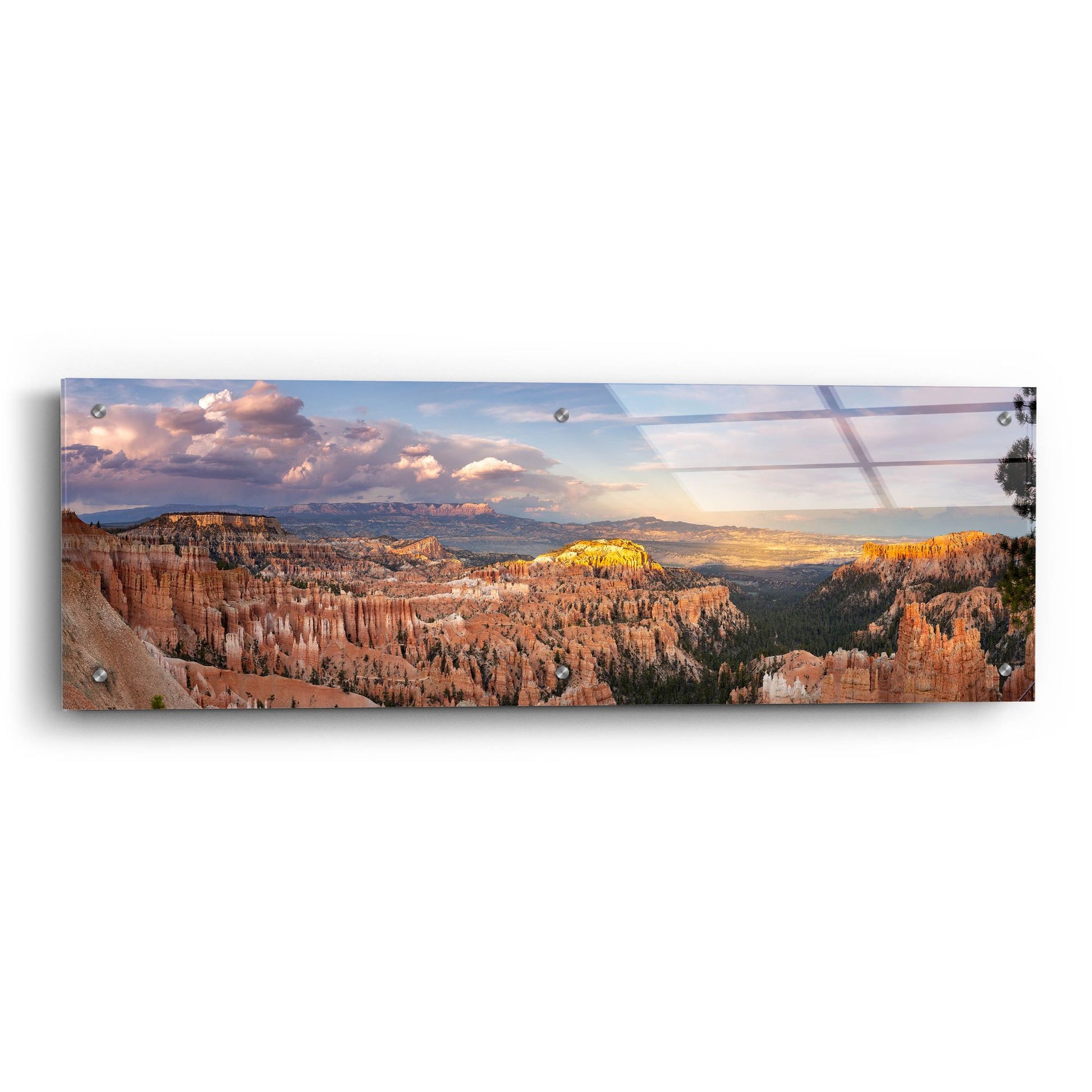 Epic Art ' Sunset Storm Clouds' by Shawn/Corinne Severn, Acrylic Glass Wall Art,36x12