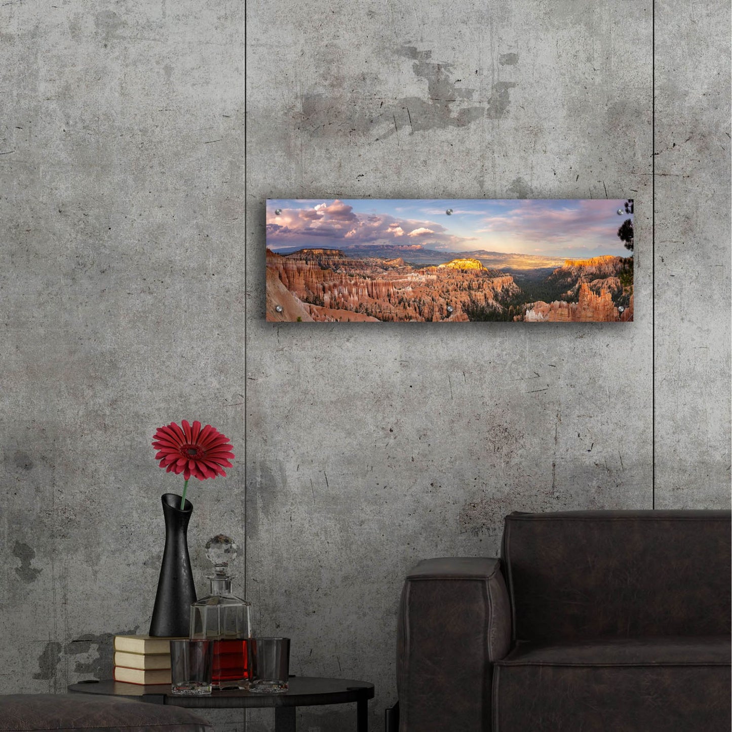 Epic Art ' Sunset Storm Clouds' by Shawn/Corinne Severn, Acrylic Glass Wall Art,36x12