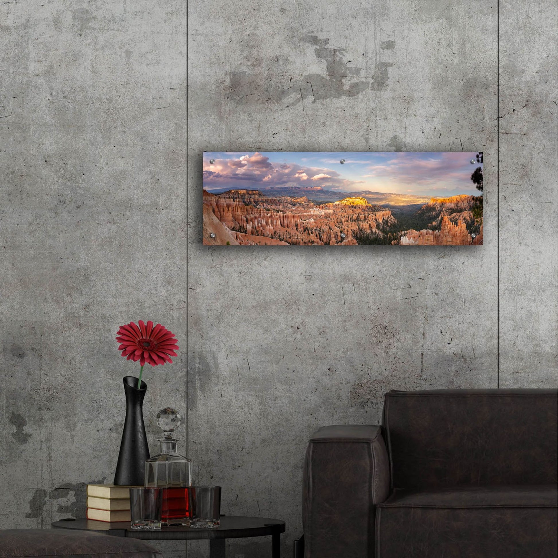 Epic Art ' Sunset Storm Clouds' by Shawn/Corinne Severn, Acrylic Glass Wall Art,36x12