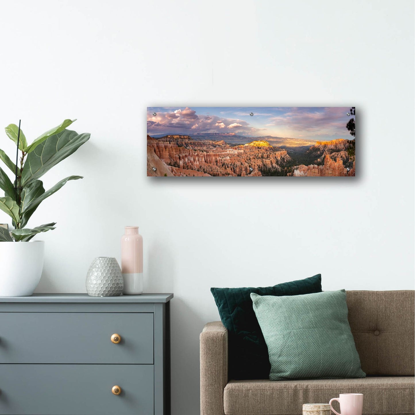 Epic Art ' Sunset Storm Clouds' by Shawn/Corinne Severn, Acrylic Glass Wall Art,36x12