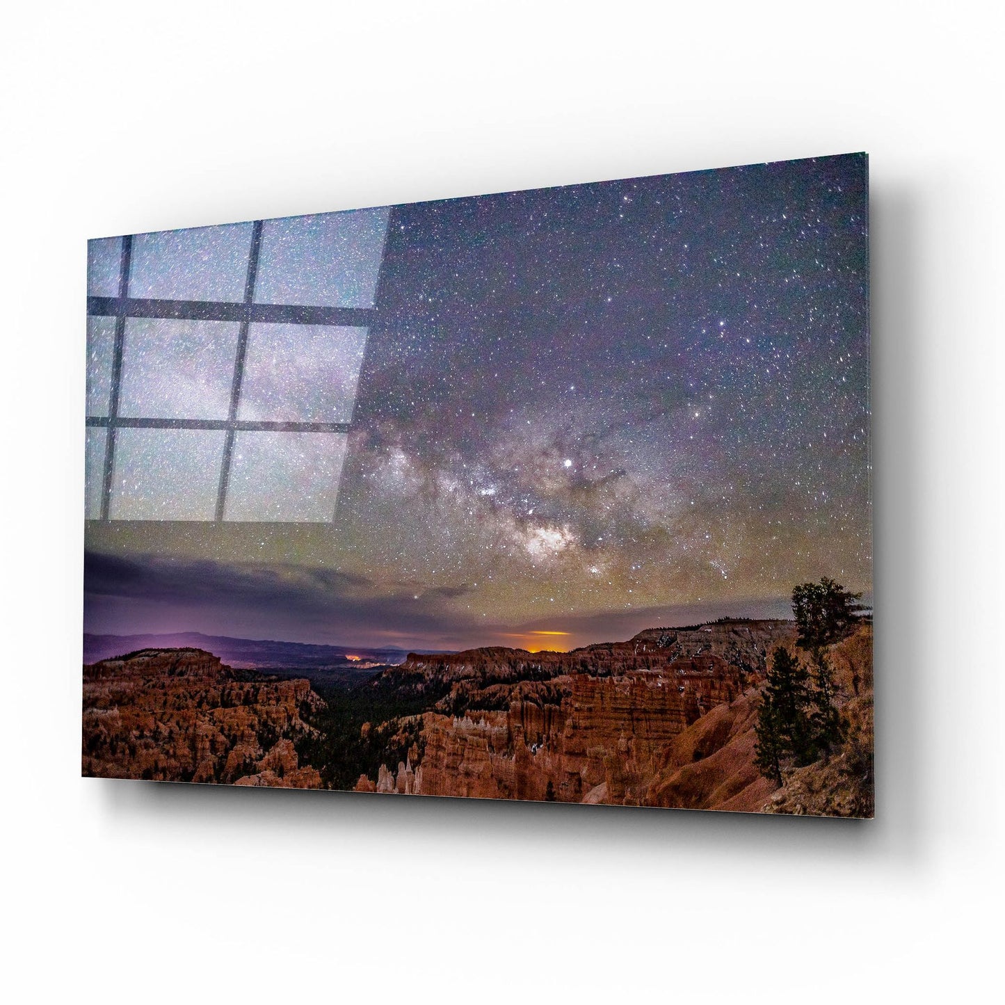 Epic Art ' Milky Way over Bryce Canyon' by Shawn/Corinne Severn, Acrylic Glass Wall Art,16x12