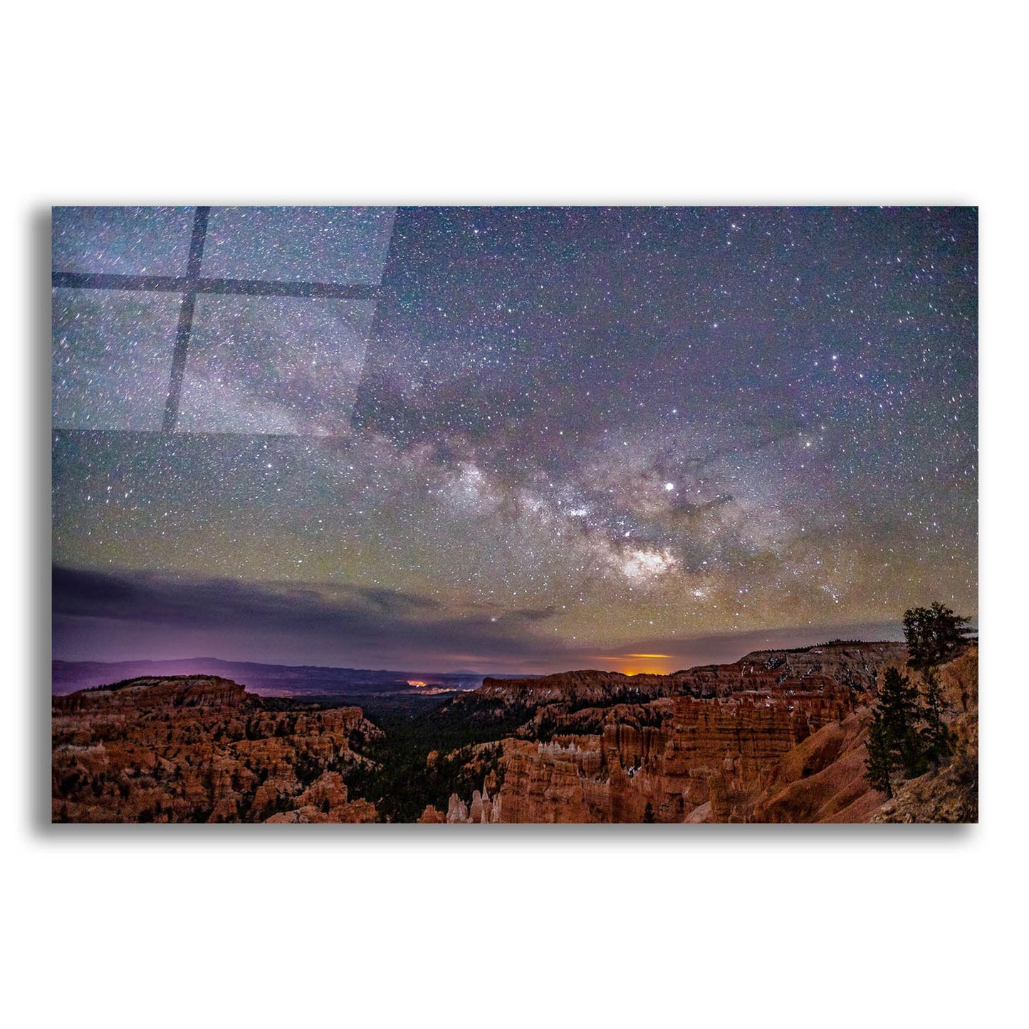 Epic Art ' Milky Way over Bryce Canyon' by Shawn/Corinne Severn, Acrylic Glass Wall Art,24x16