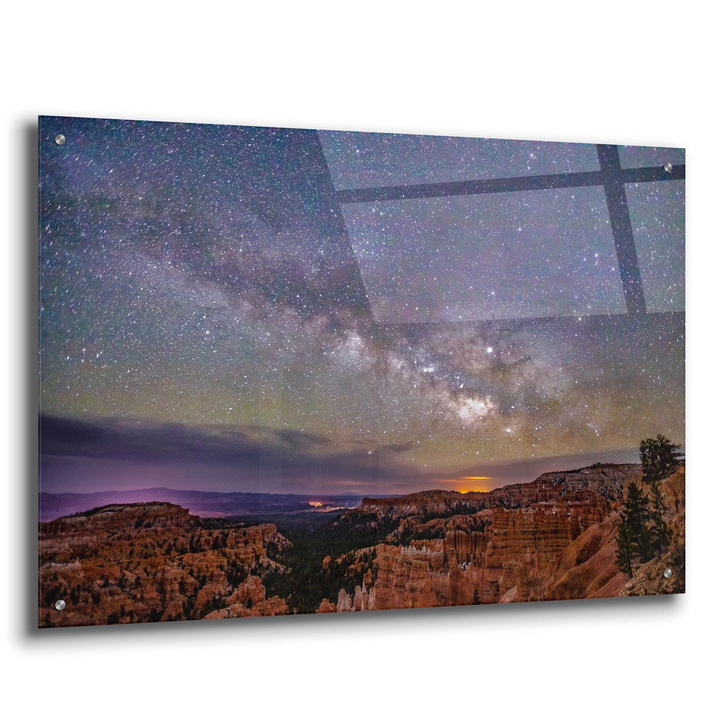 Epic Art ' Milky Way over Bryce Canyon' by Shawn/Corinne Severn, Acrylic Glass Wall Art,36x24