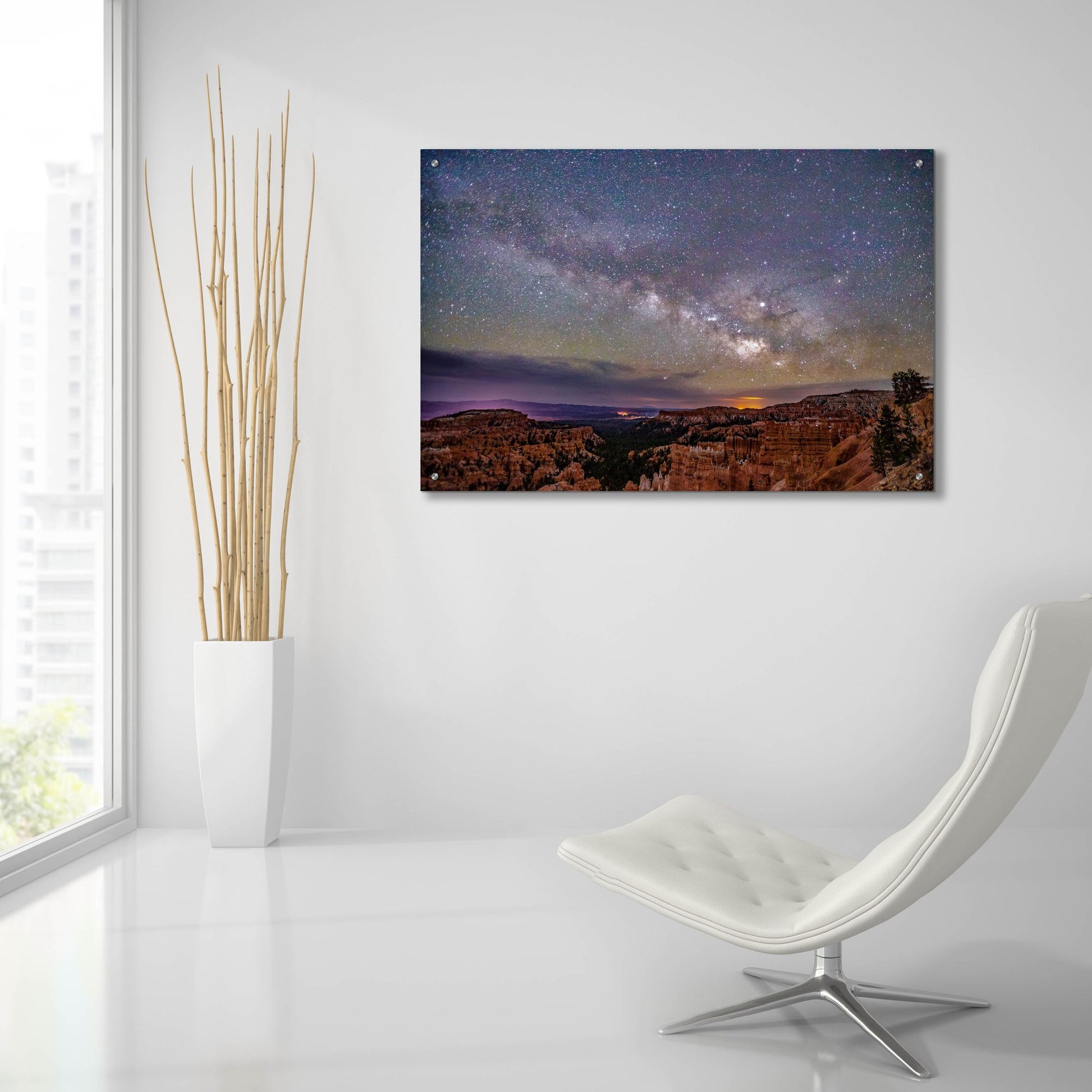 Epic Art ' Milky Way over Bryce Canyon' by Shawn/Corinne Severn, Acrylic Glass Wall Art,36x24