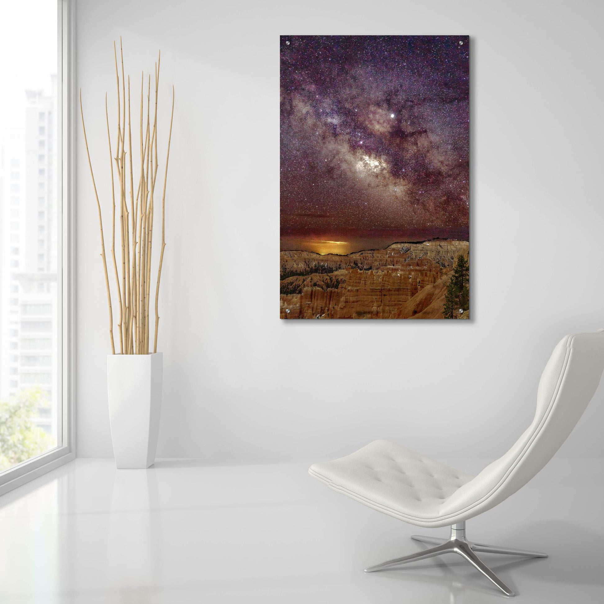 Epic Art ' Milky Way over Bryce Canyon 2' by Shawn/Corinne Severn, Acrylic Glass Wall Art,24x36