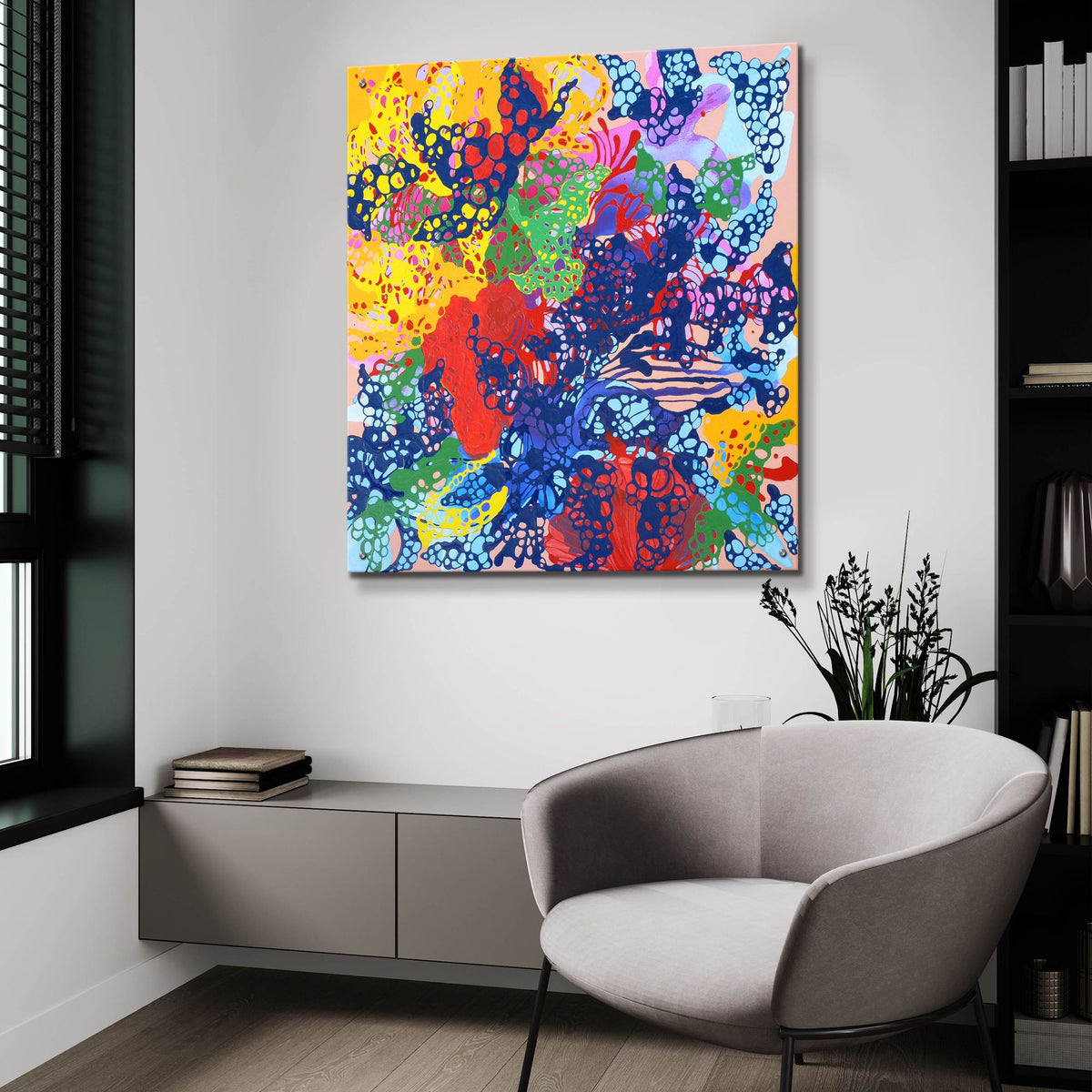 Epic Art ' Curly Cue' by Sofie Siegmann, Acrylic Glass Wall Art,36x36