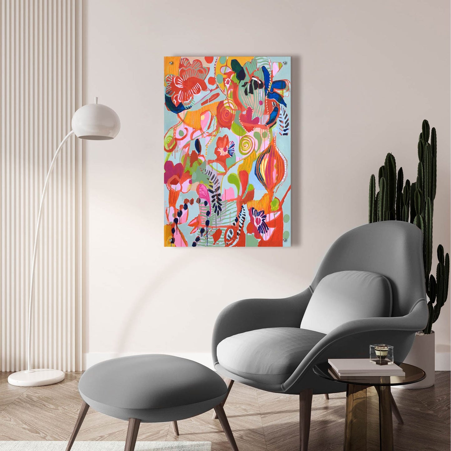 Epic Art ' Femme Assise' by Sofie Siegmann, Acrylic Glass Wall Art,24x36