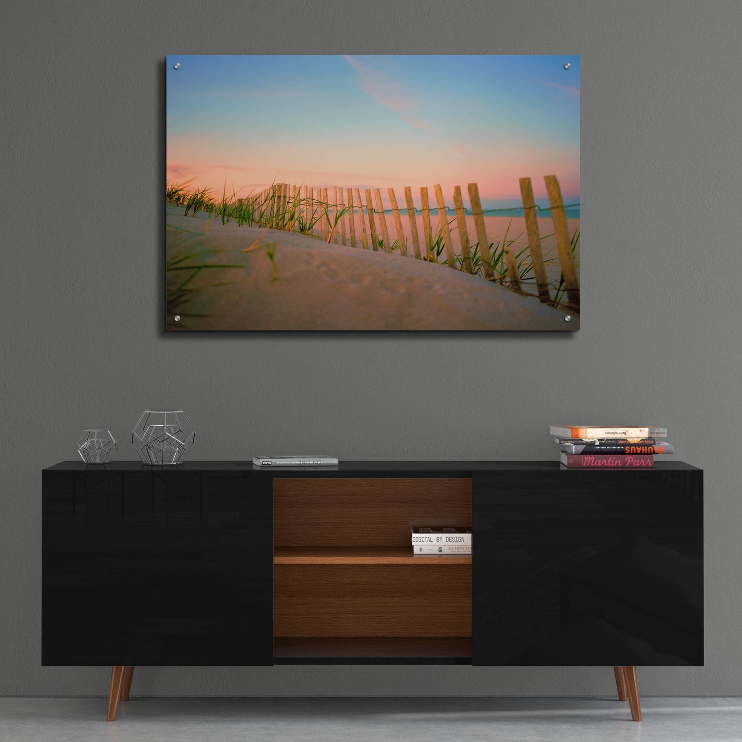 Epic Art ' Sunset By The Atlantic' by Sol Rapson, Acrylic Glass Wall Art,36x24