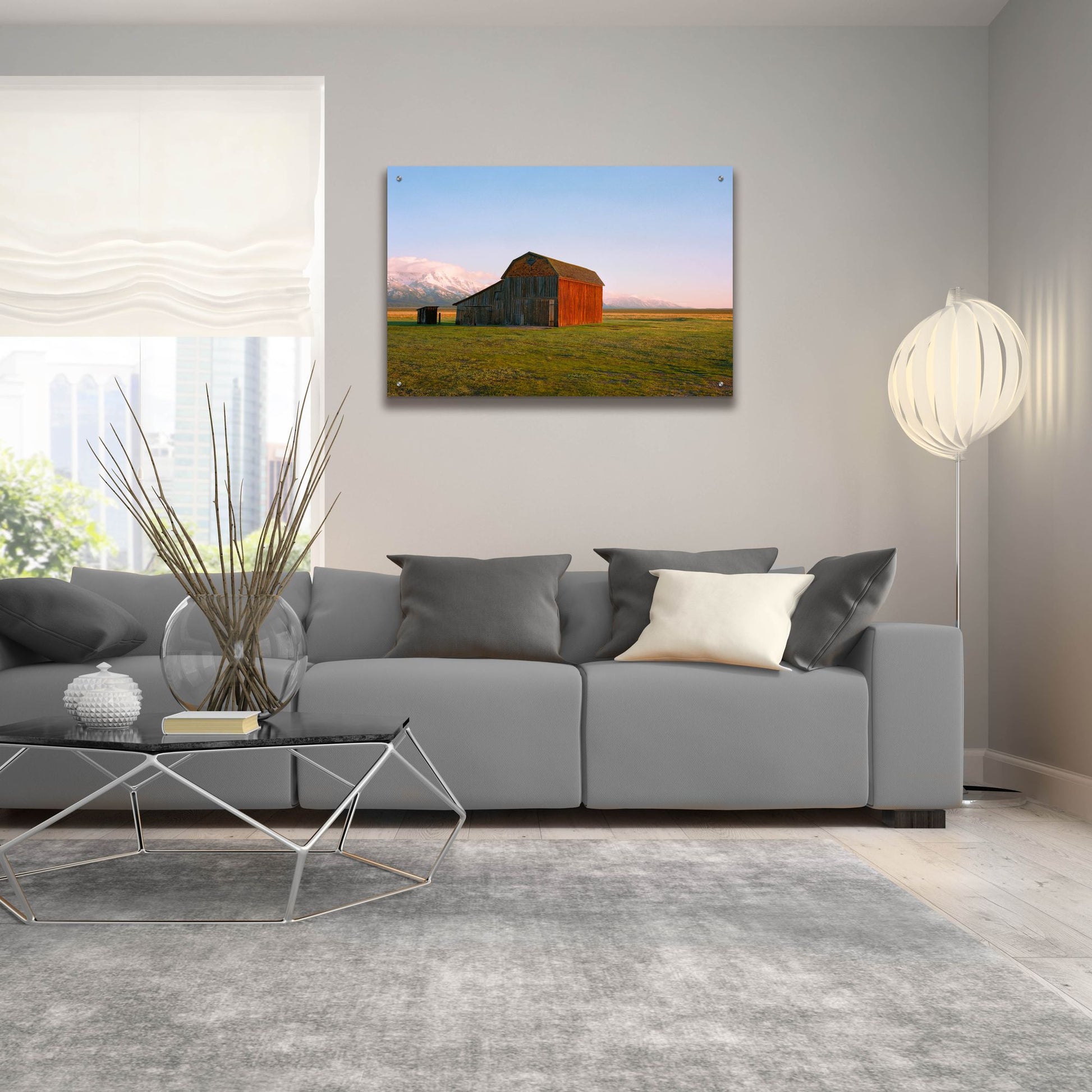 Epic Art ' The Ol' Barn' by Sol Rapson, Acrylic Glass Wall Art,36x24