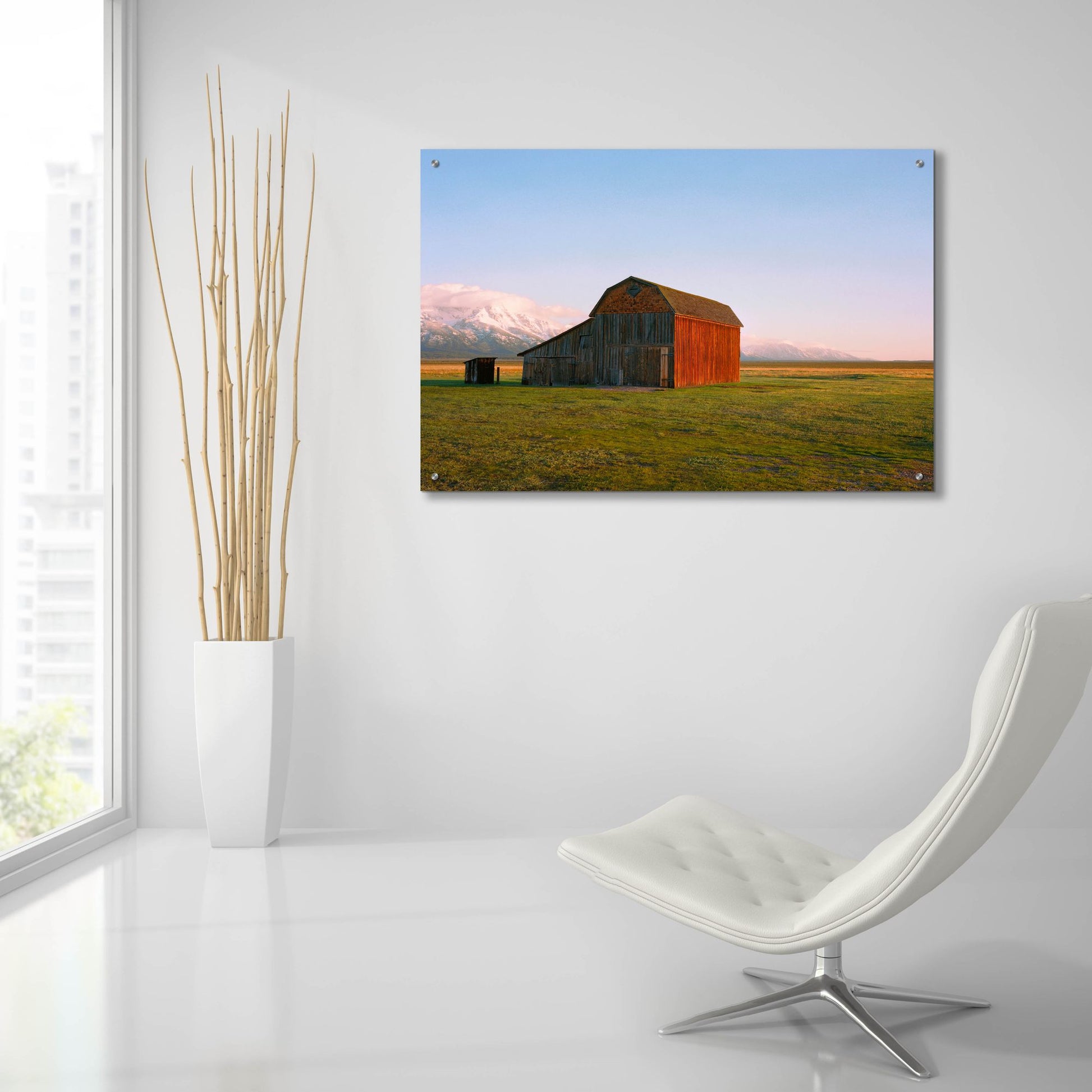 Epic Art ' The Ol' Barn' by Sol Rapson, Acrylic Glass Wall Art,36x24