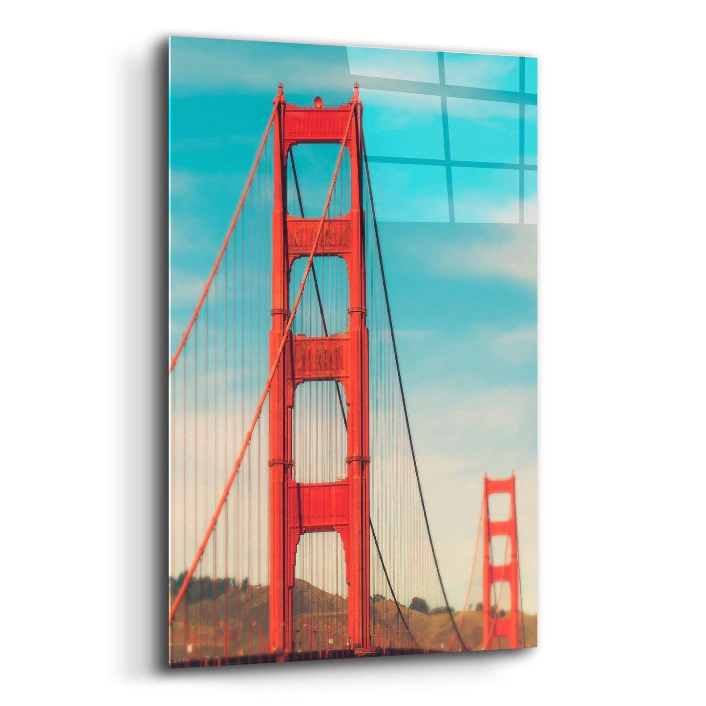 Epic Art ' Golden Gate in The Morning' by Sonja Quintero, Acrylic Glass Wall Art,12x16