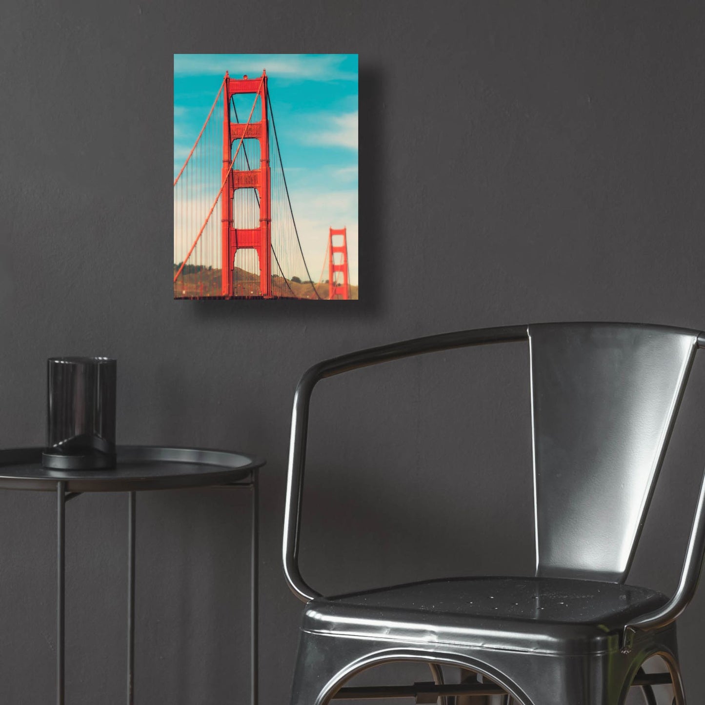 Epic Art ' Golden Gate in The Morning' by Sonja Quintero, Acrylic Glass Wall Art,12x16